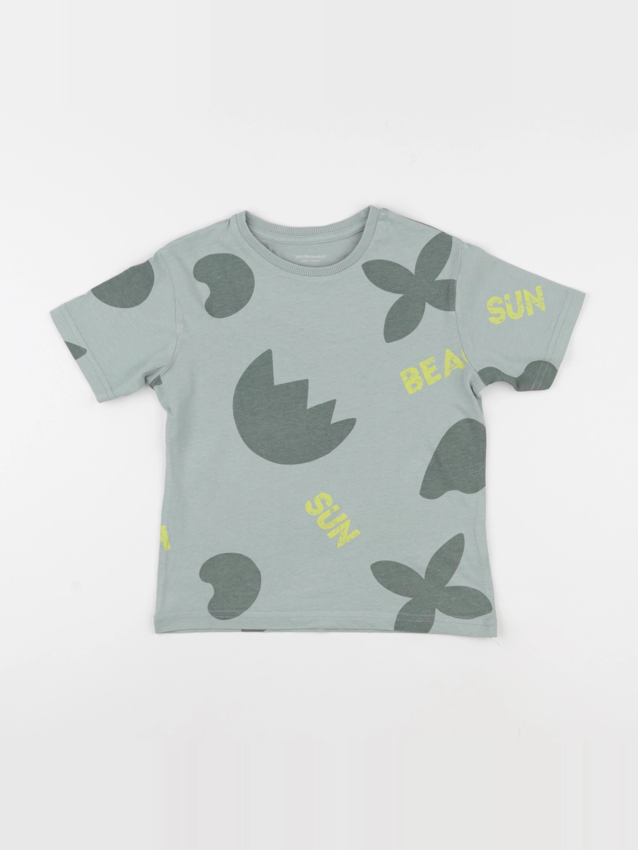Vertbaudet - tee-shirt vert - 6 ans