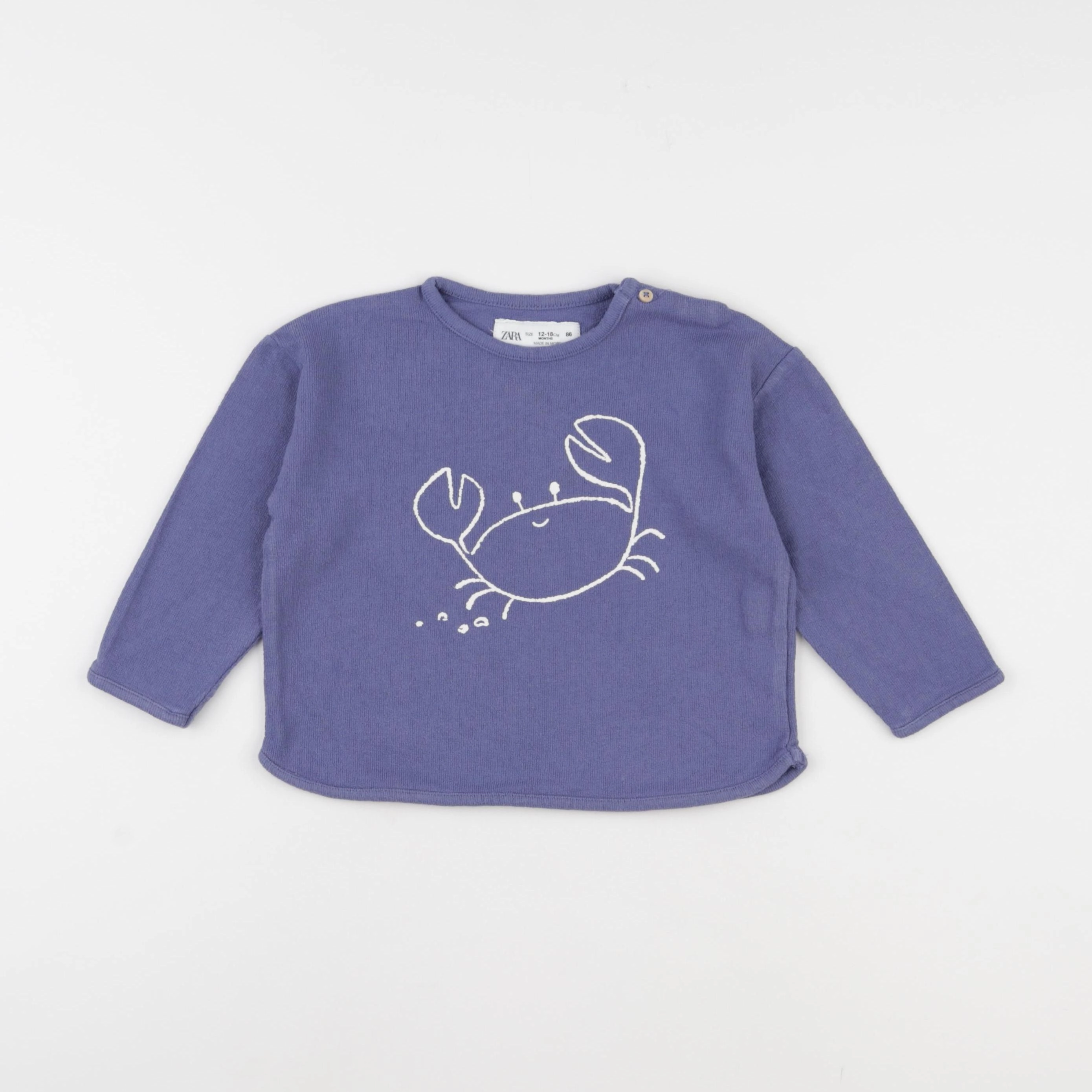 Zara - tee-shirt bleu - 12/18 mois