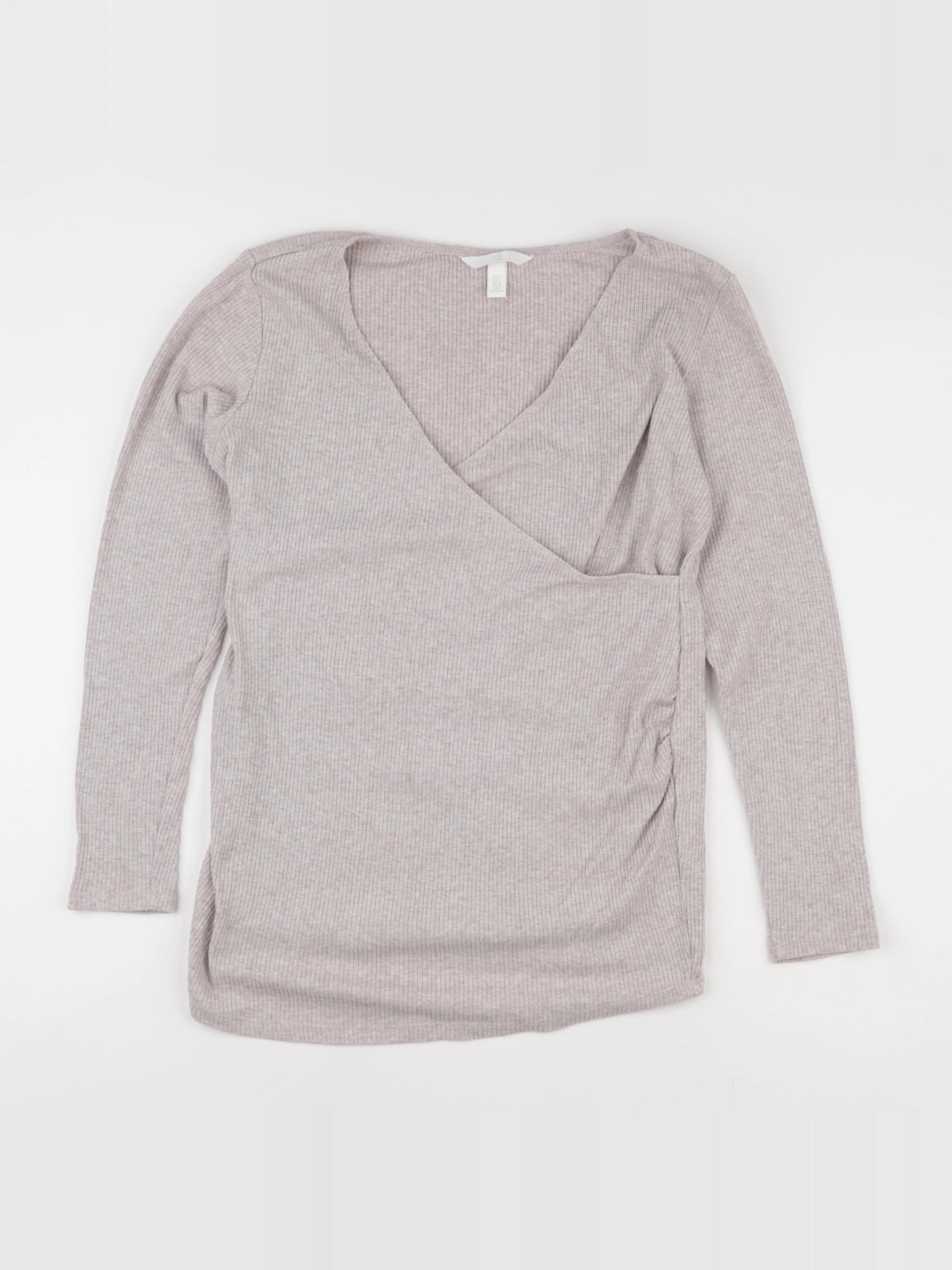 H&M - tee-shirt allaitement gris - l