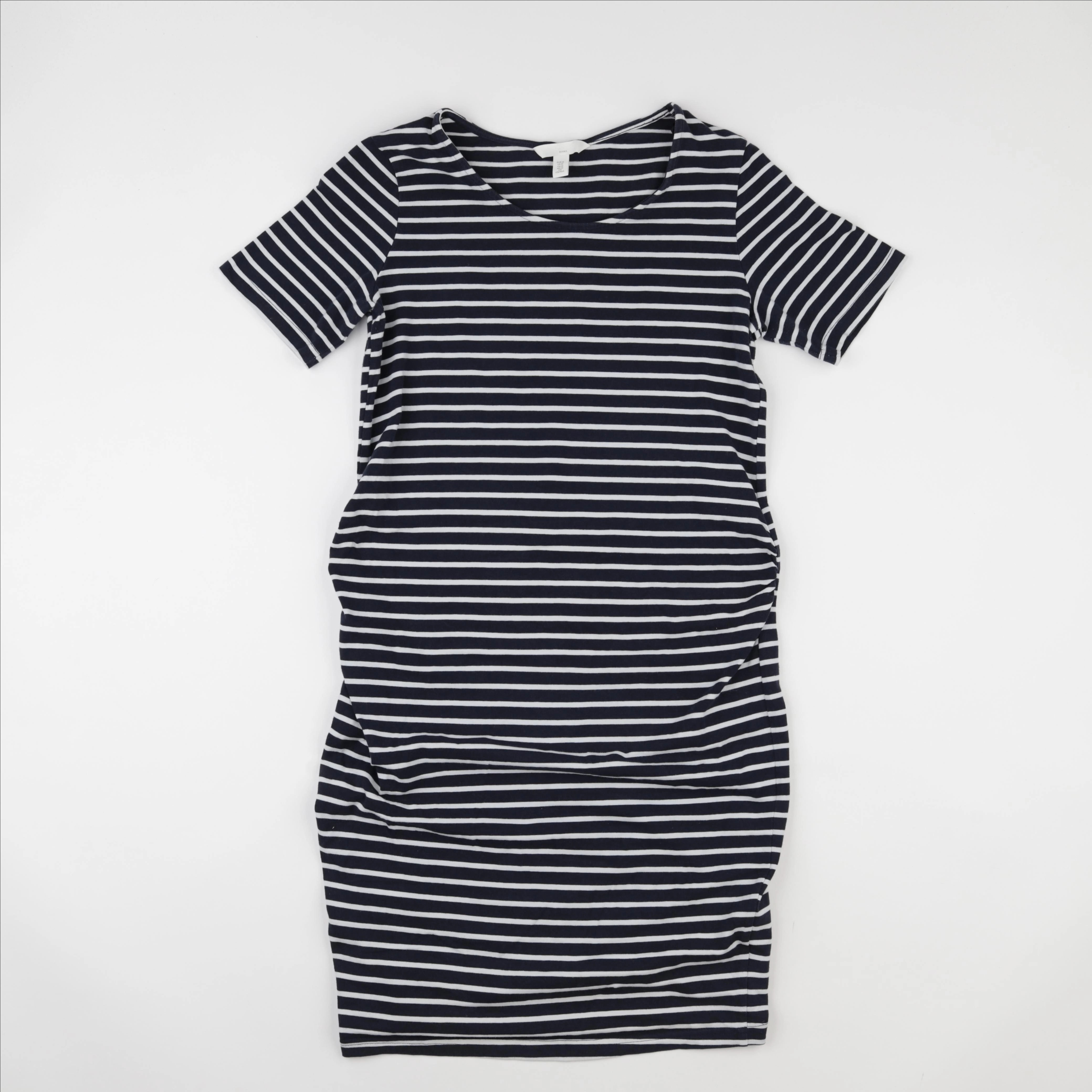 H&M - robe grossesse bleu, blanc - m