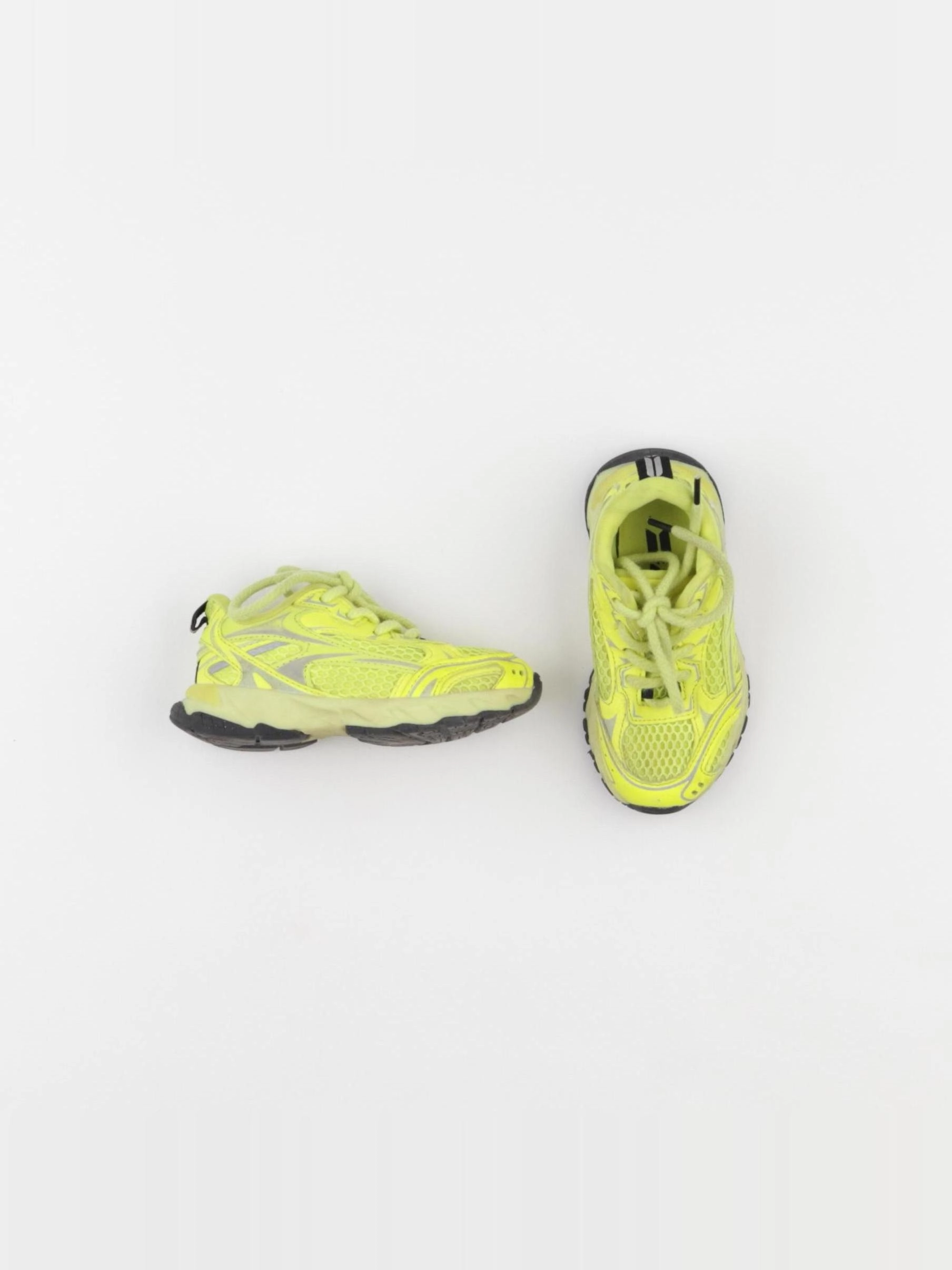 Zara - tennis à scratch/ lacets jaune fluo - pointure 23