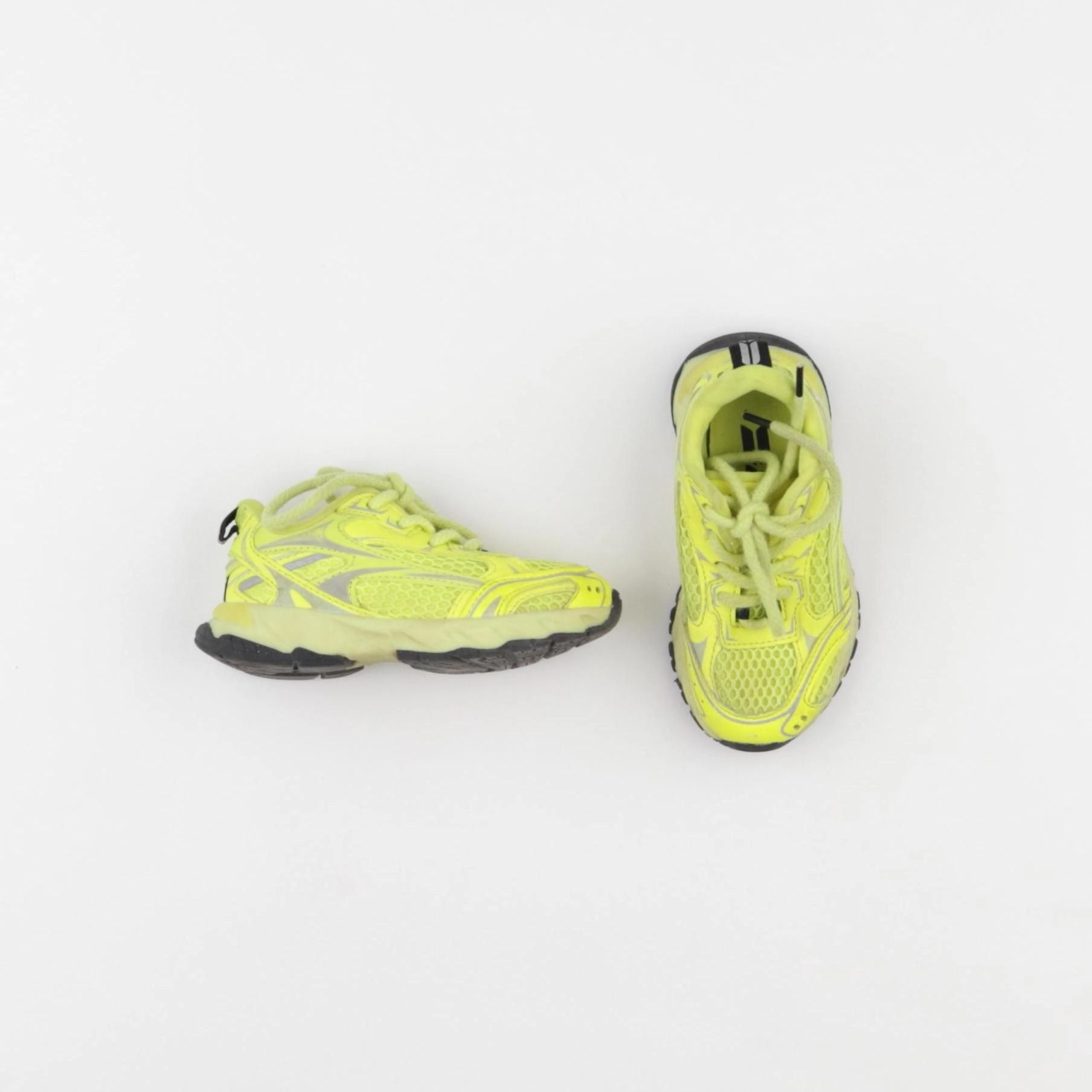 Zara - tennis à scratch/ lacets jaune fluo - pointure 23