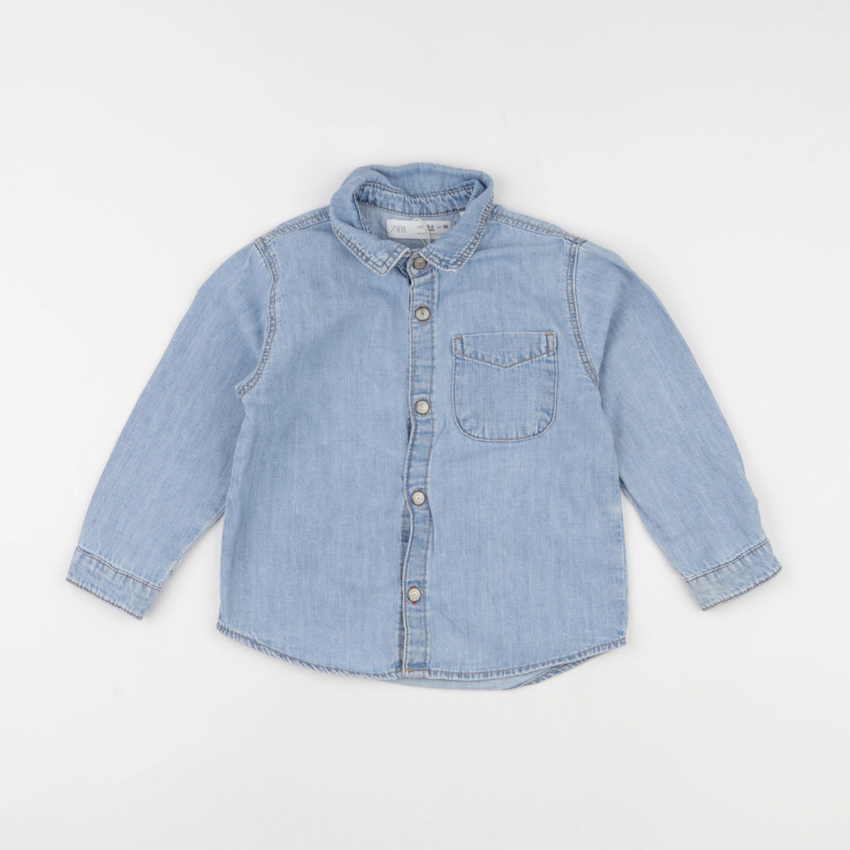 Zara - chemise bleu - 2/3 ans