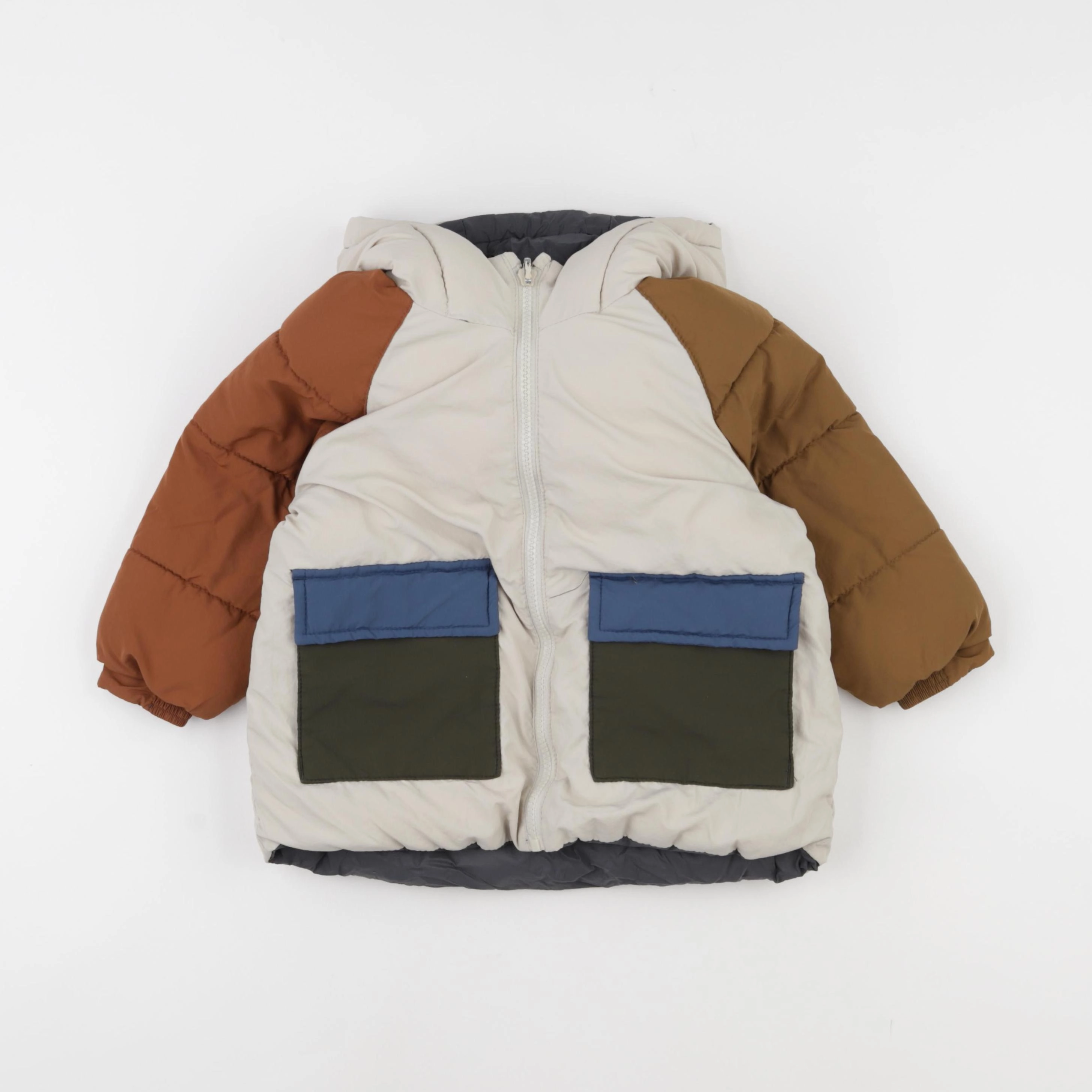 Zara - doudoune réversible multicolore - 18/24 mois