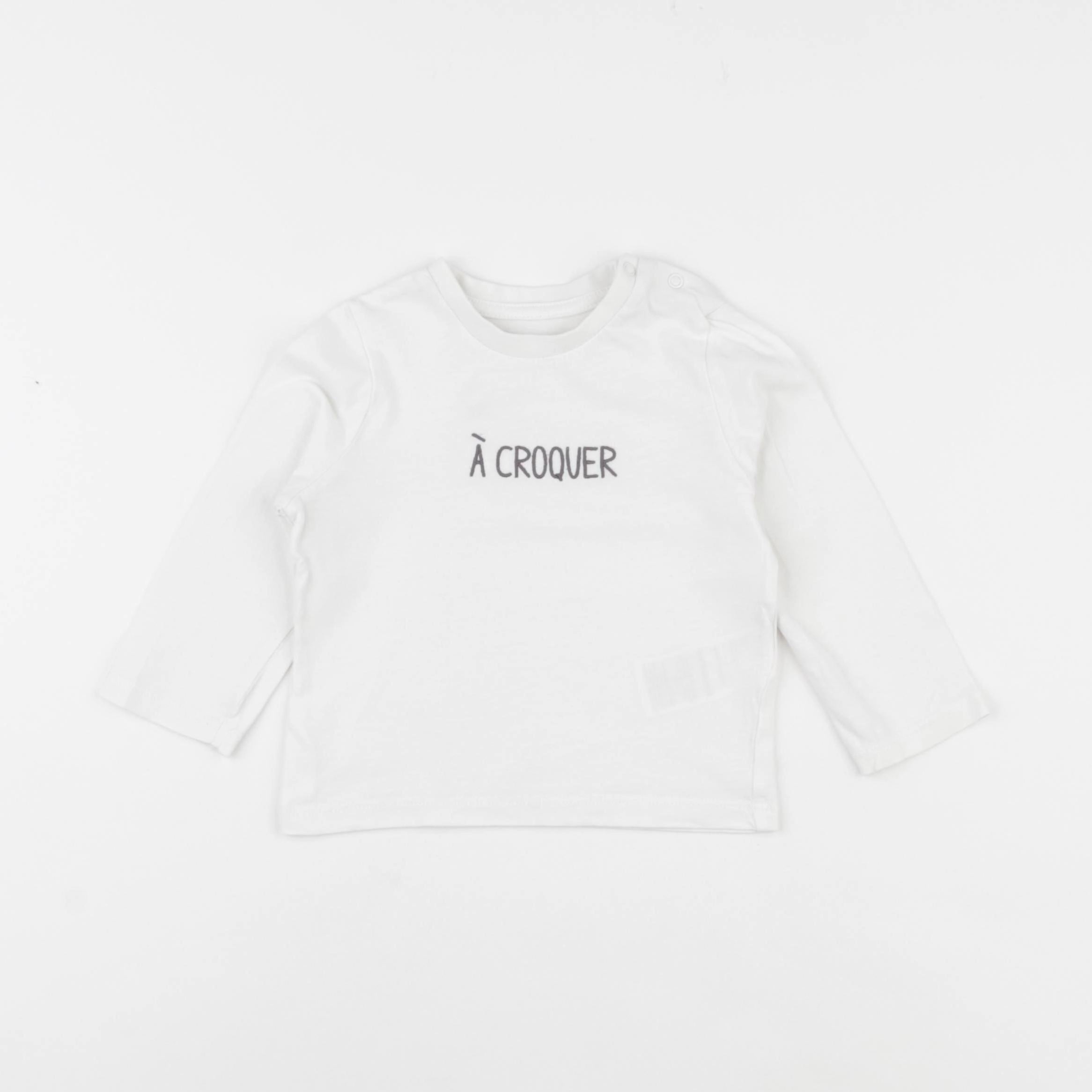 Vertbaudet - tee-shirt blanc - 12 mois
