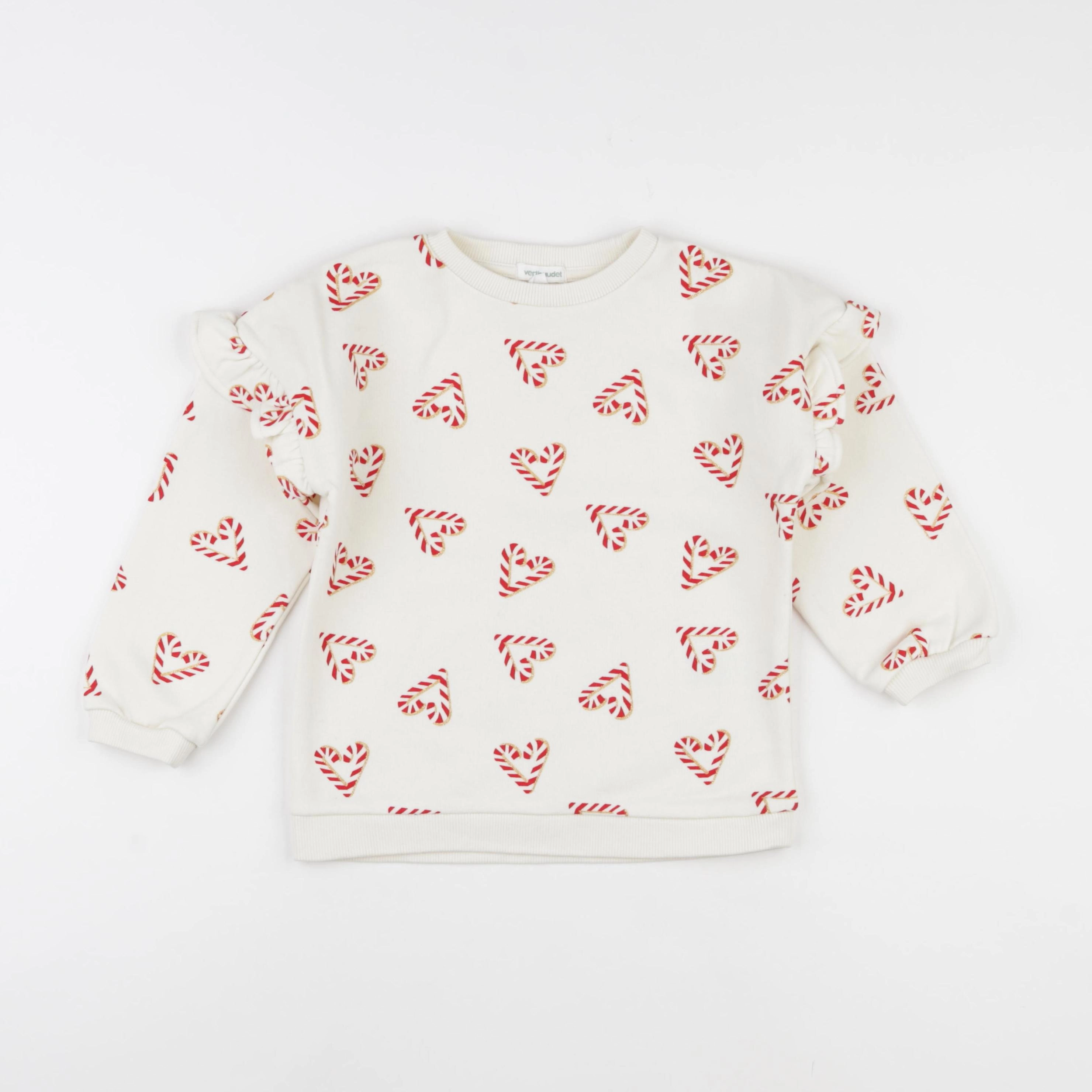 Vertbaudet - sweat blanc - 5 ans