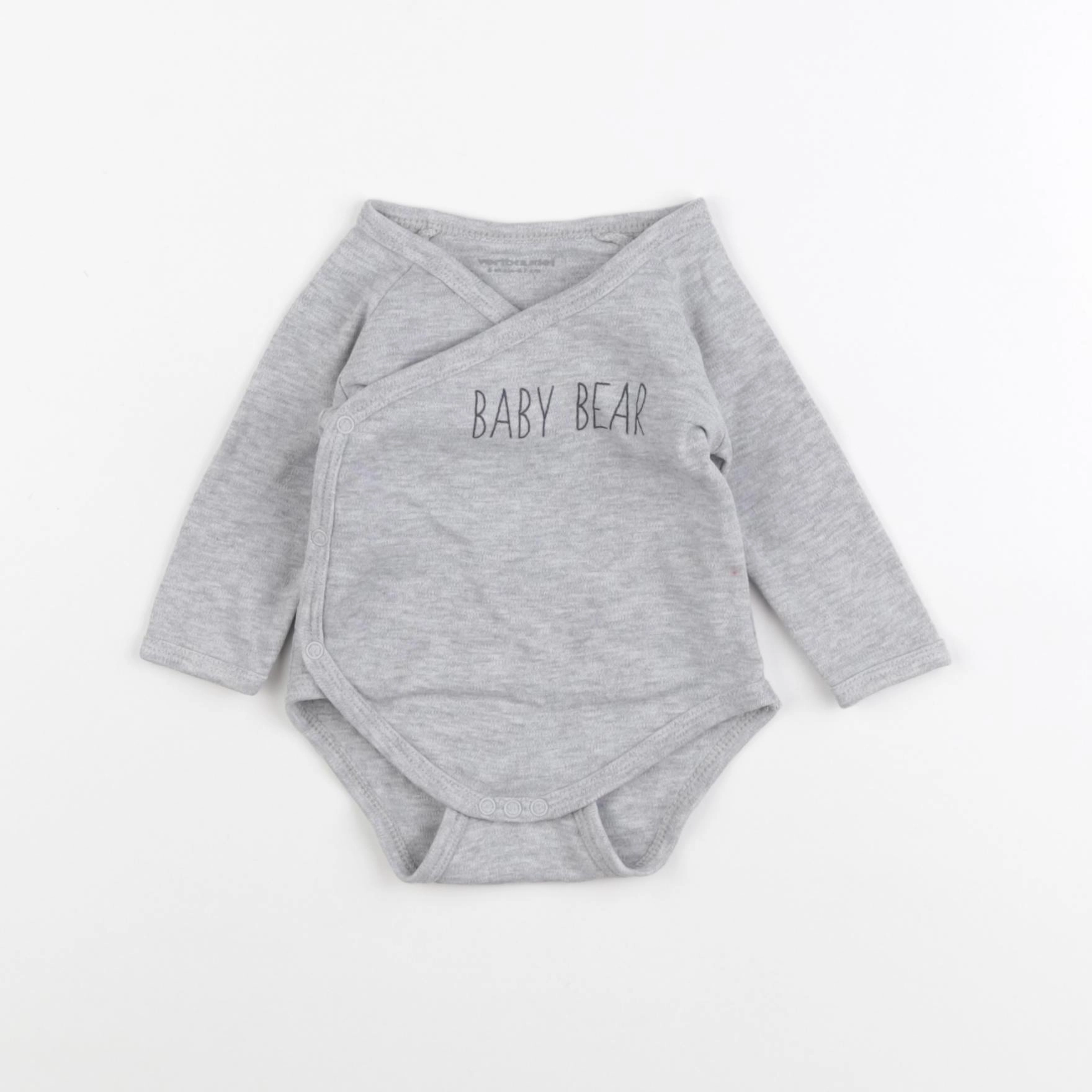 Vertbaudet - body gris - 6 mois
