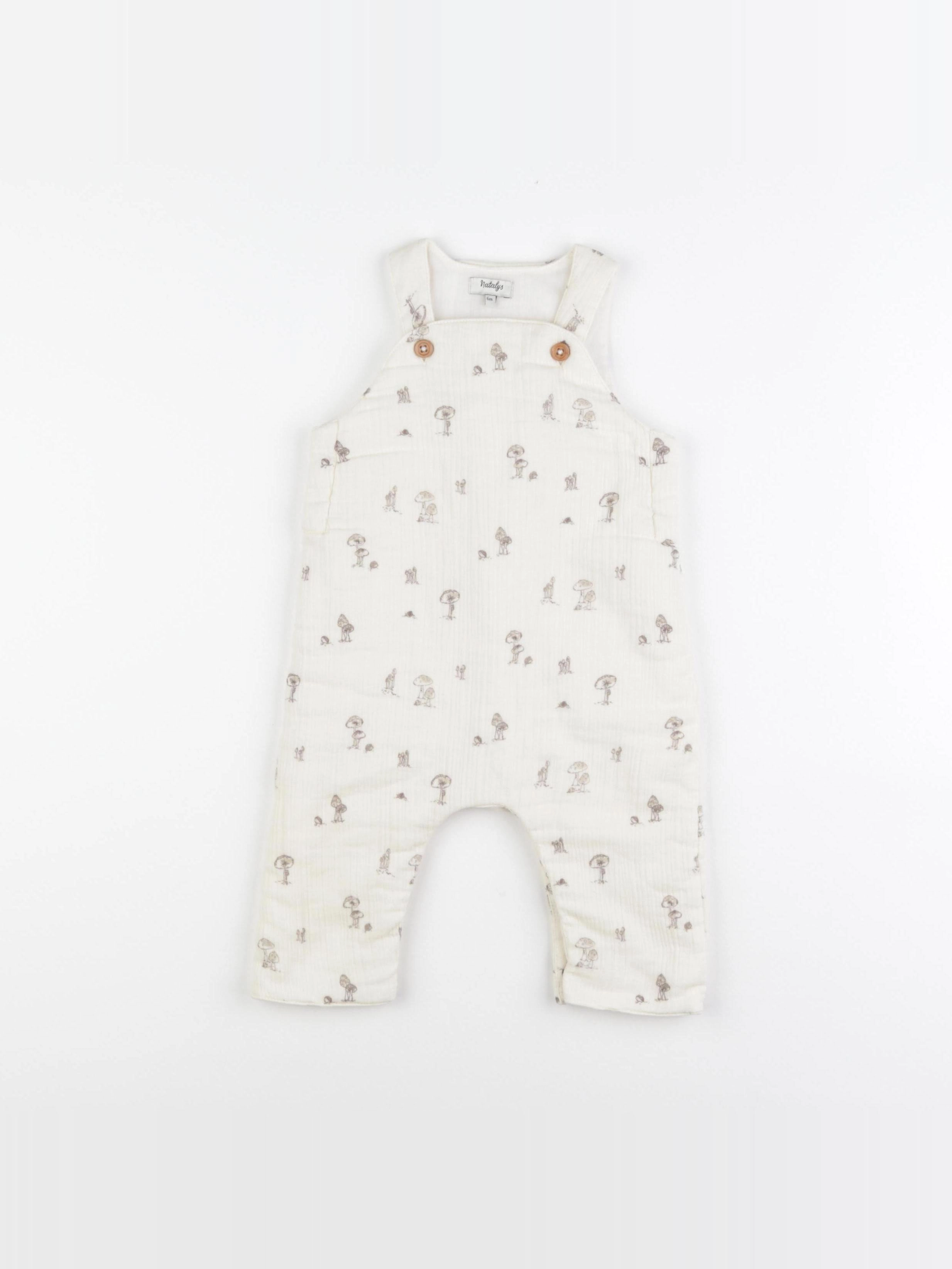 Natalys - salopette beige - 6 mois