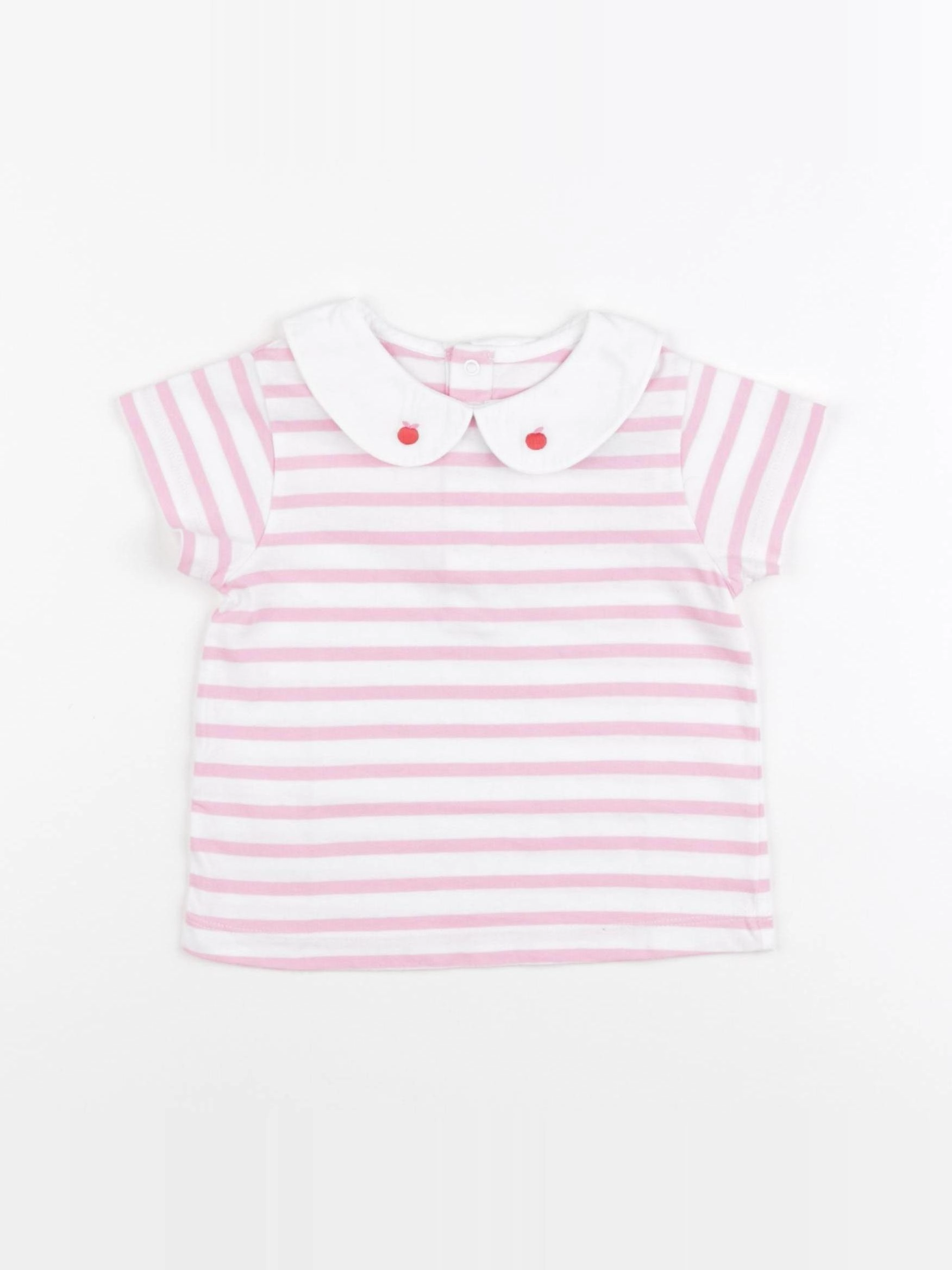 Jacadi - tee-shirt blanc, rose - 24 mois
