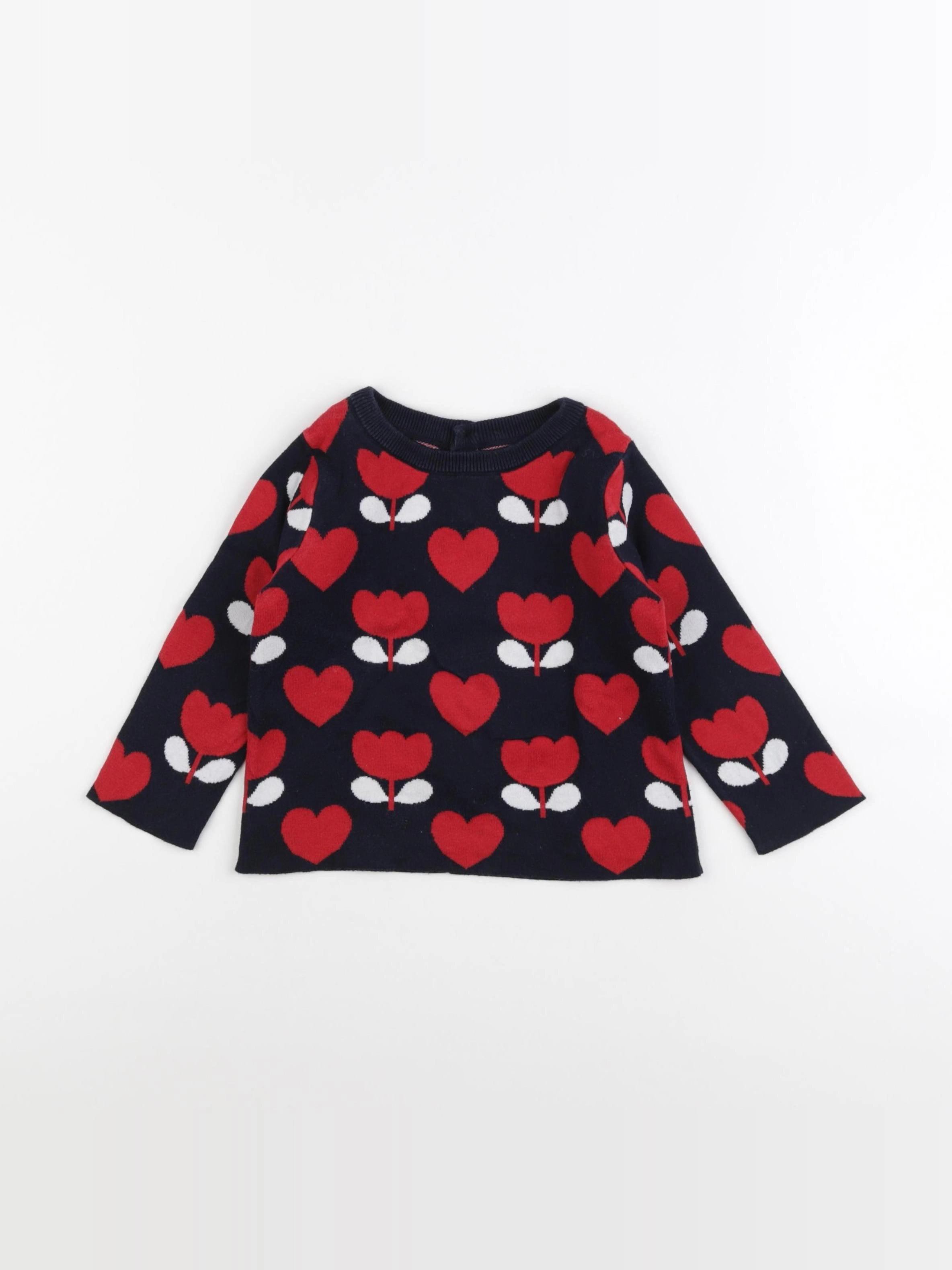 Jacadi - pull bleu - 24 mois