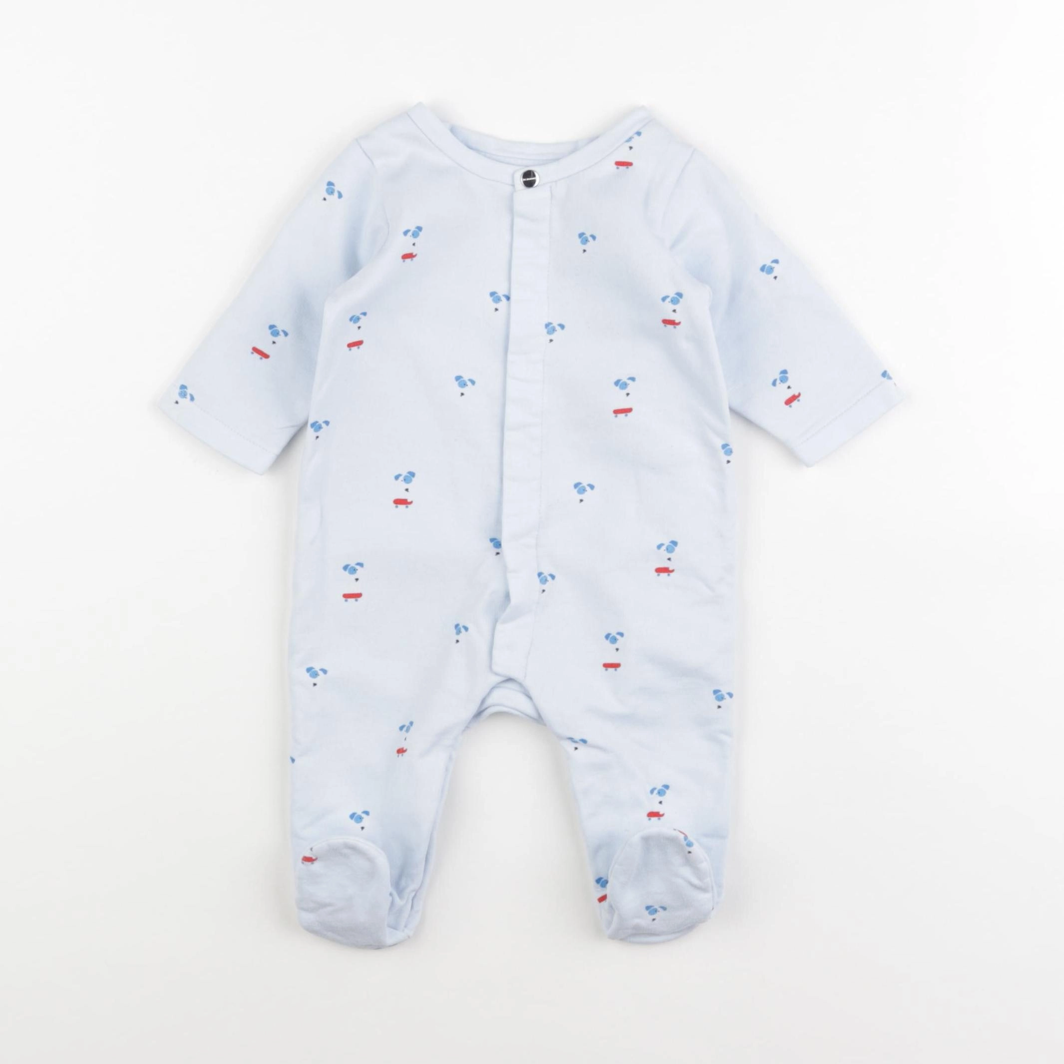 Jacadi - pyjama coton bleu - 3 mois