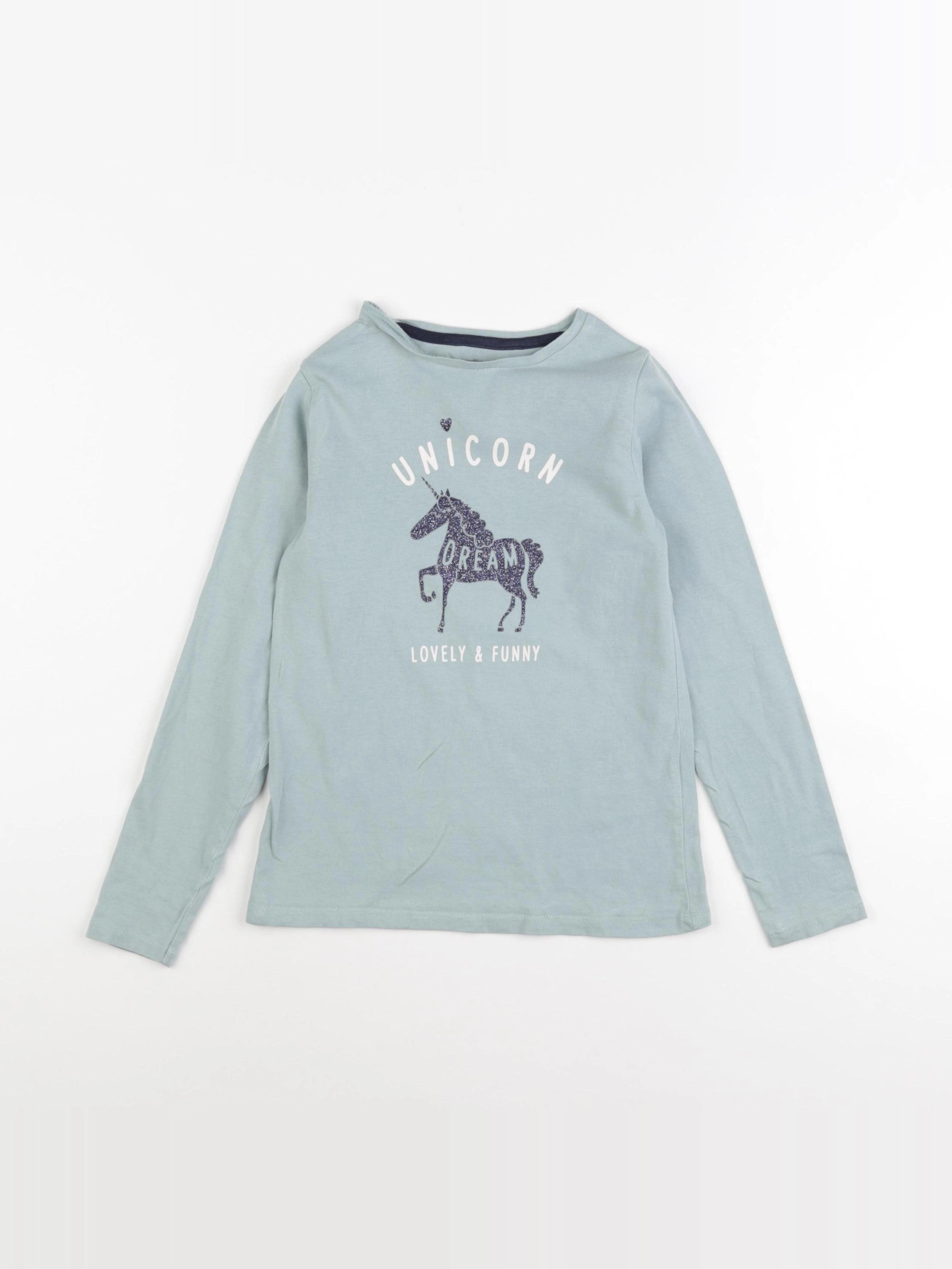 Vertbaudet - tee-shirt vert - 8 ans