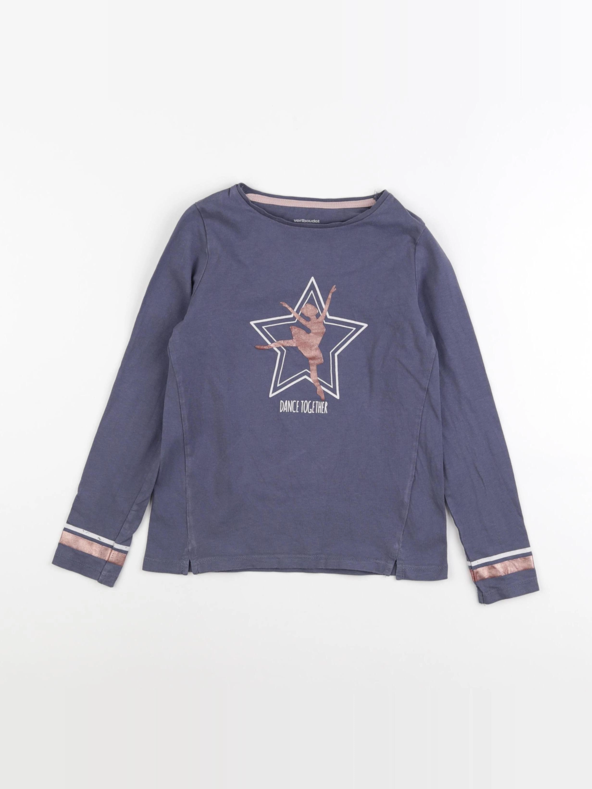 Vertbaudet - tee-shirt bleu - 8 ans