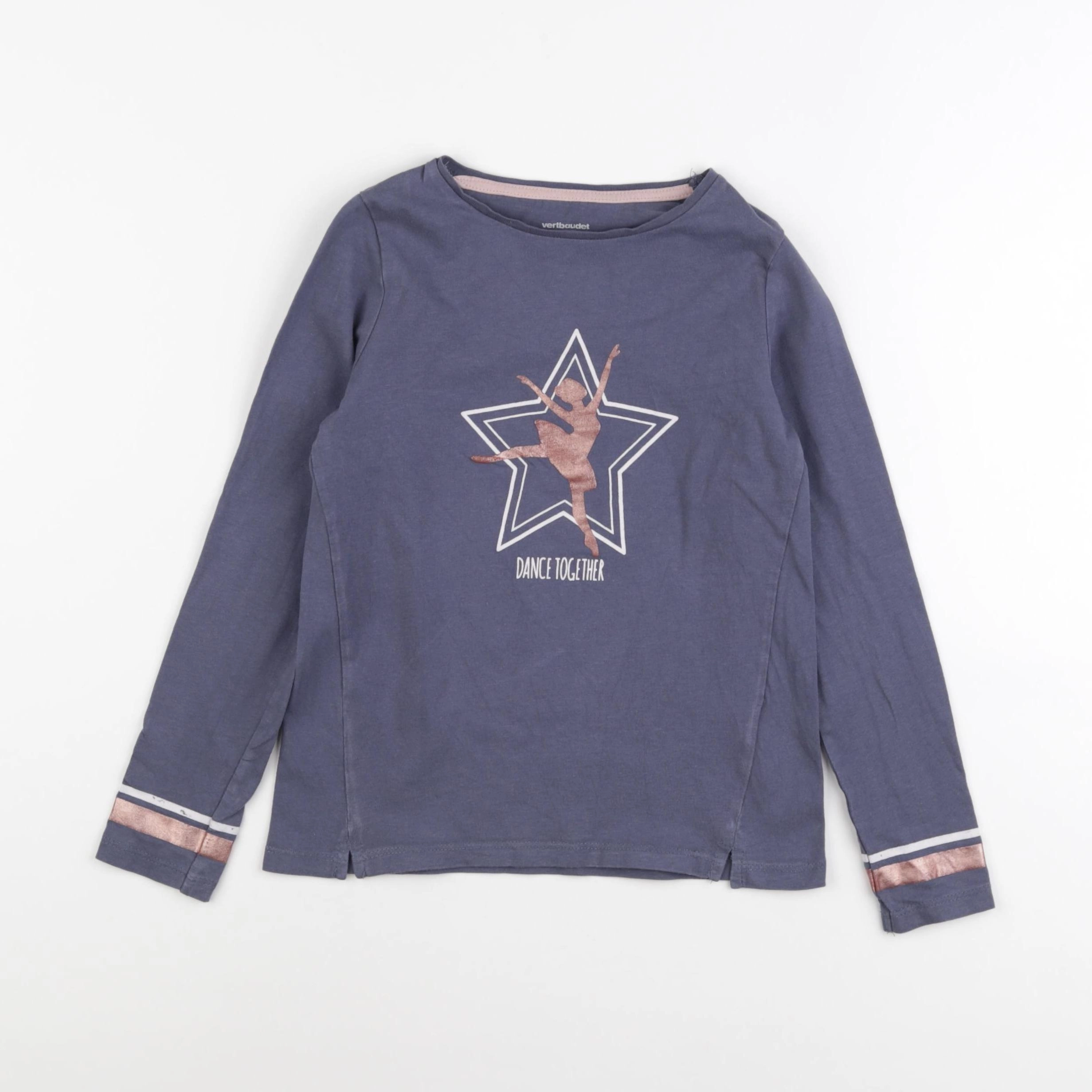 Vertbaudet - tee-shirt bleu - 8 ans