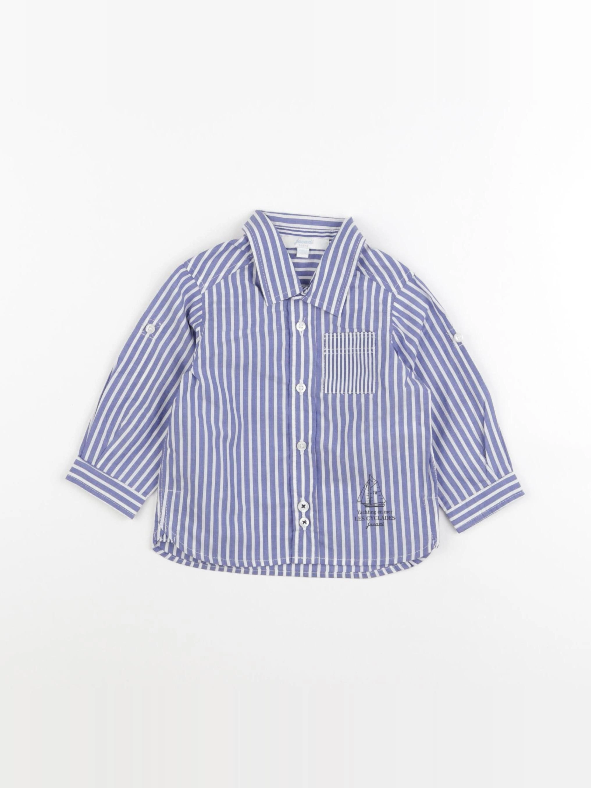 Jacadi - chemise bleu - 6 mois