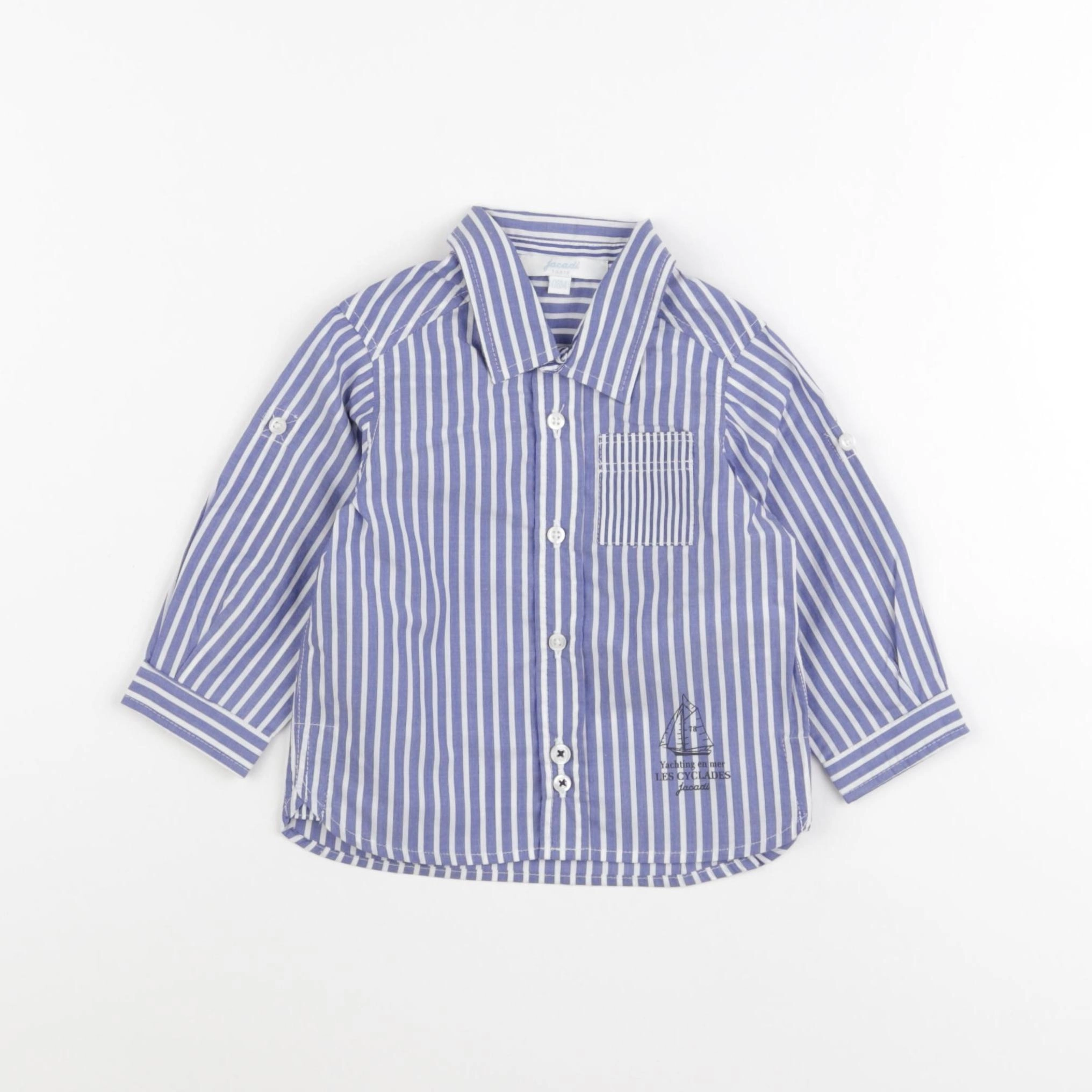 Jacadi - chemise bleu - 6 mois