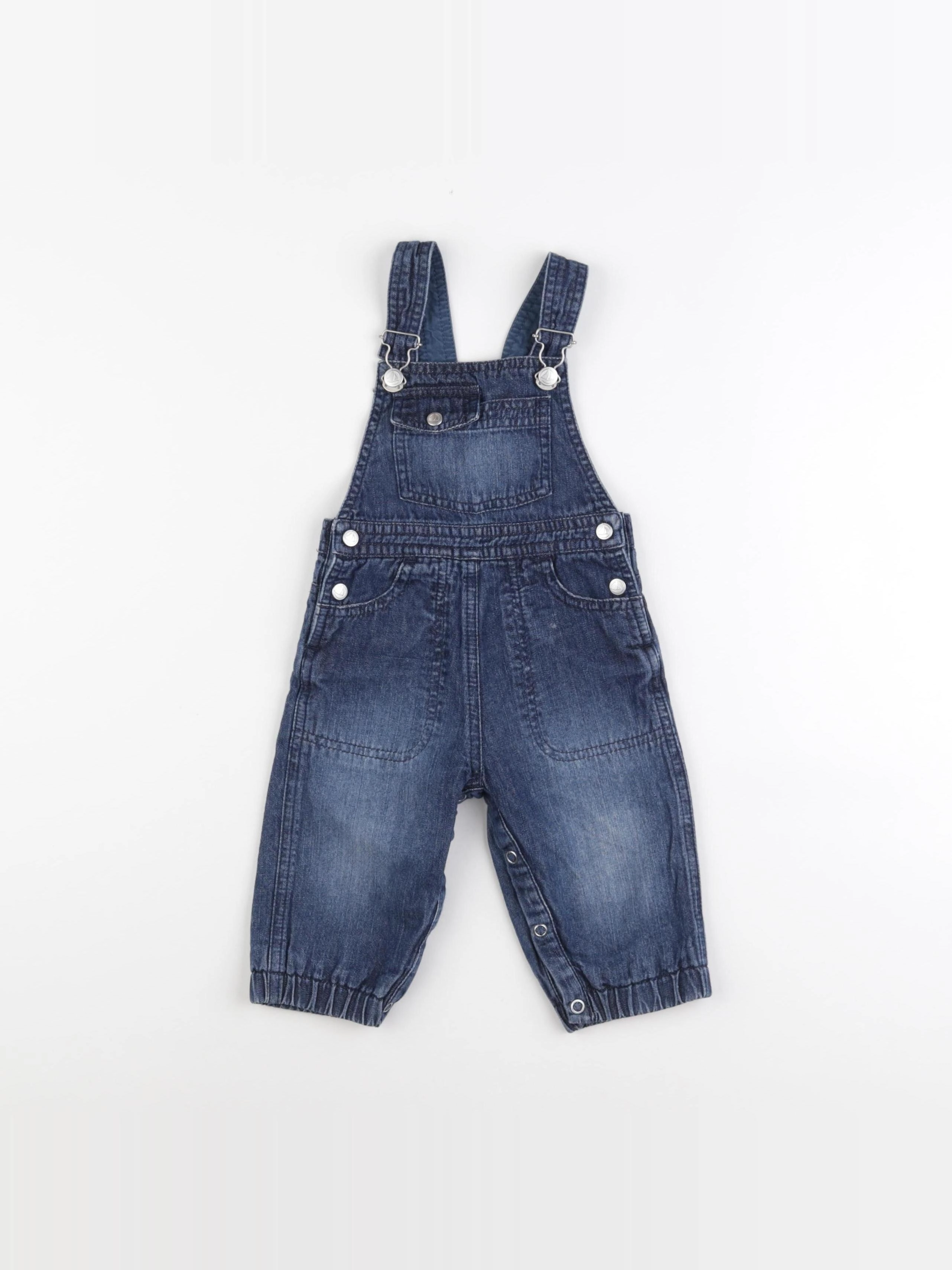 Petit Bateau - salopette bleu - 6 mois