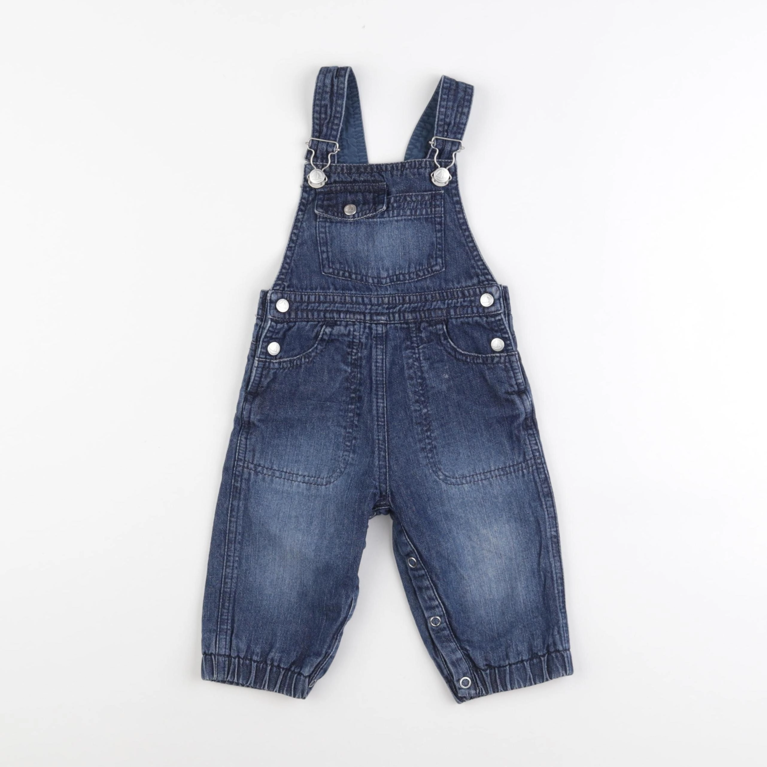 Petit Bateau - salopette bleu - 6 mois