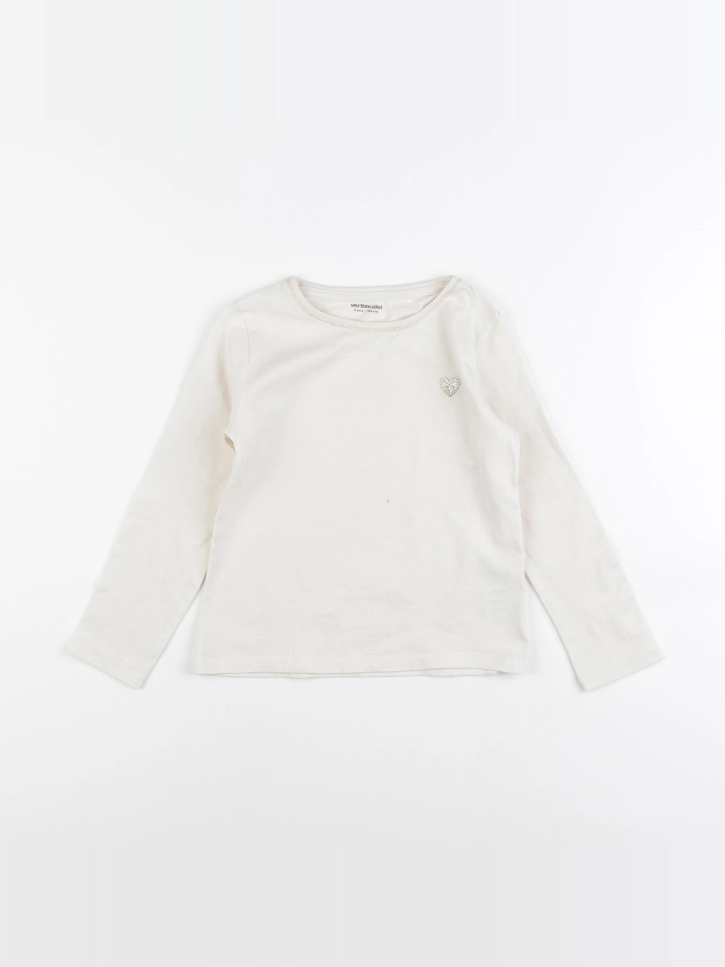 Vertbaudet - tee-shirt beige - 4 ans