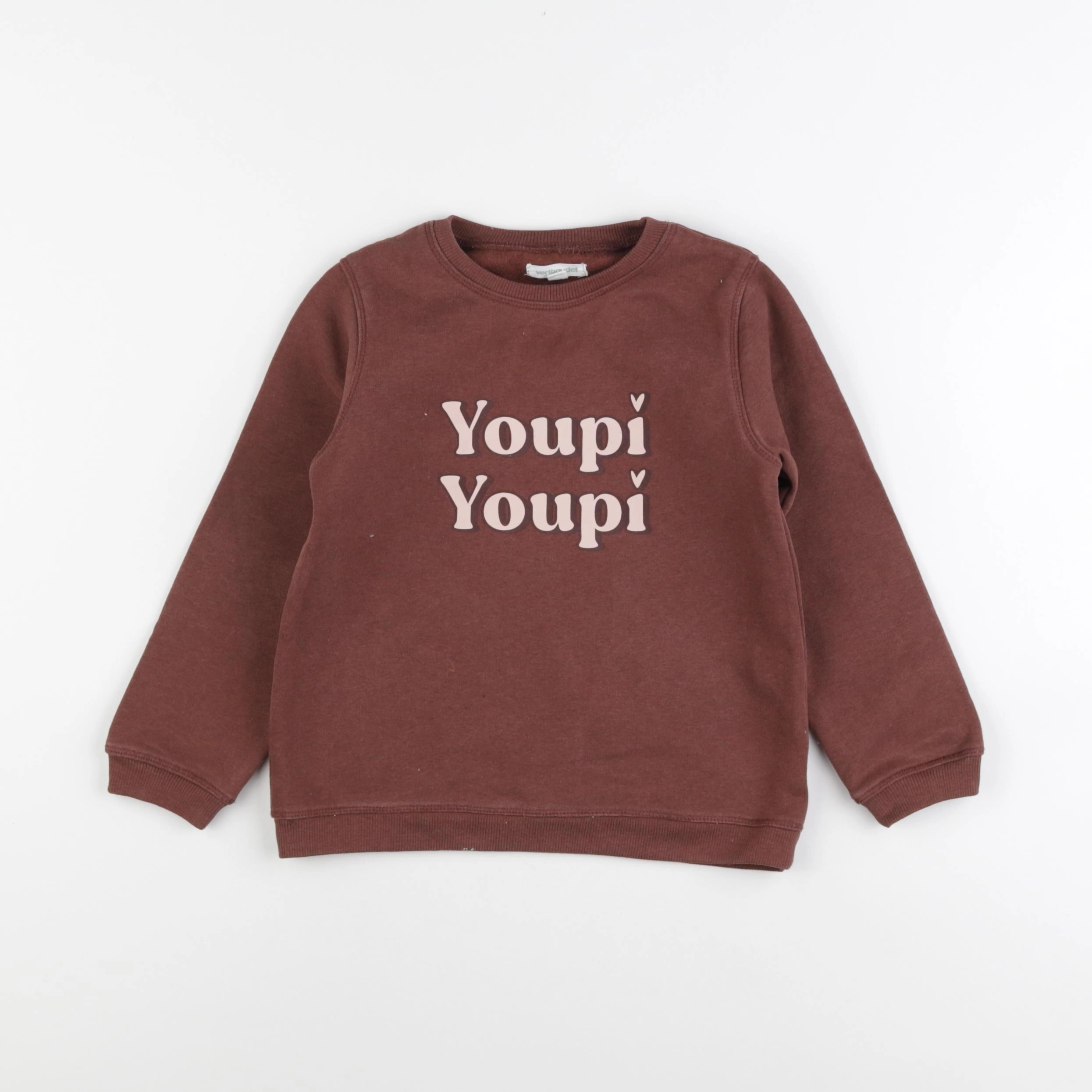 Vertbaudet - sweat marron - 5 ans