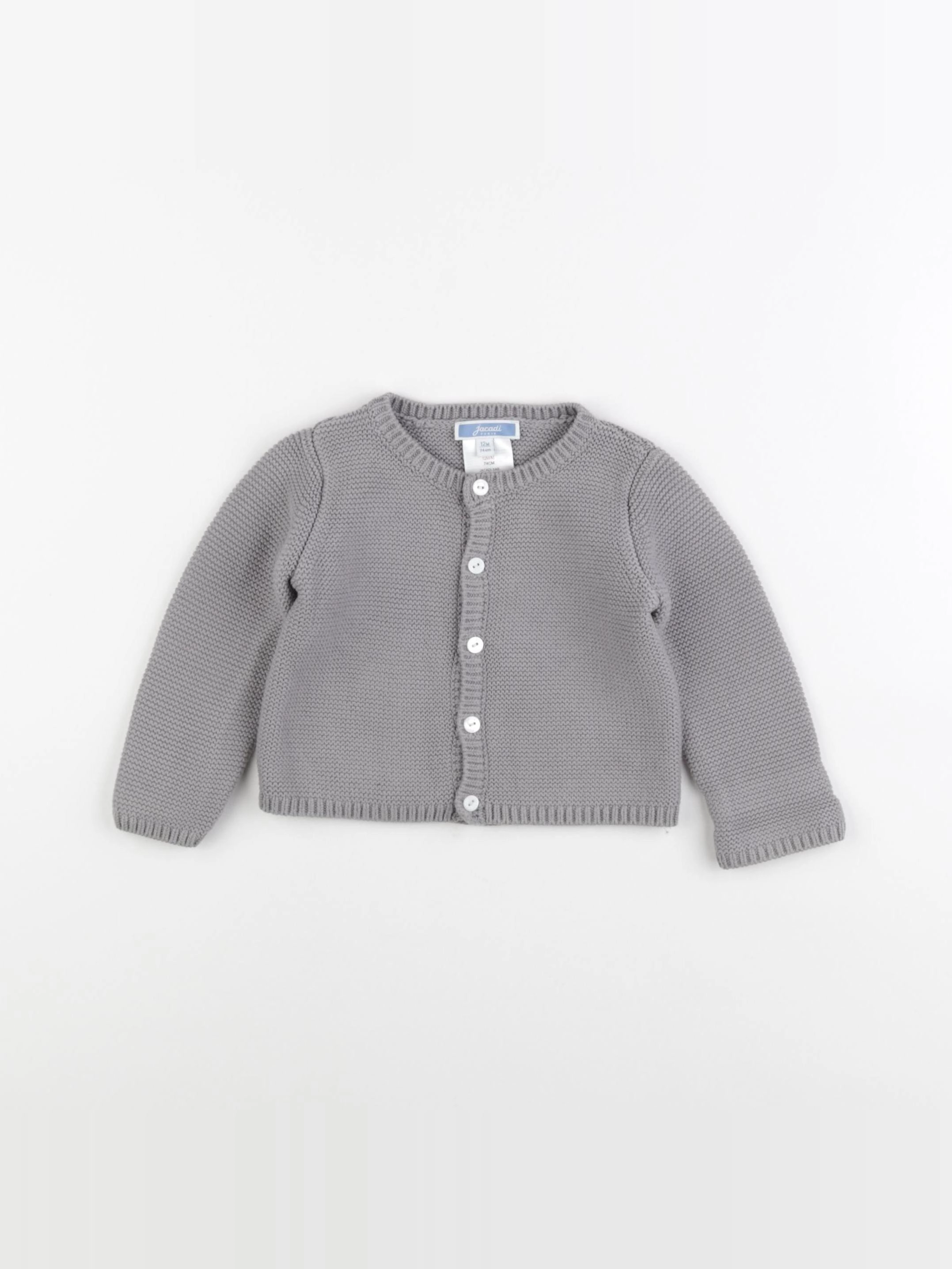 Jacadi - gilet gris - 12 mois
