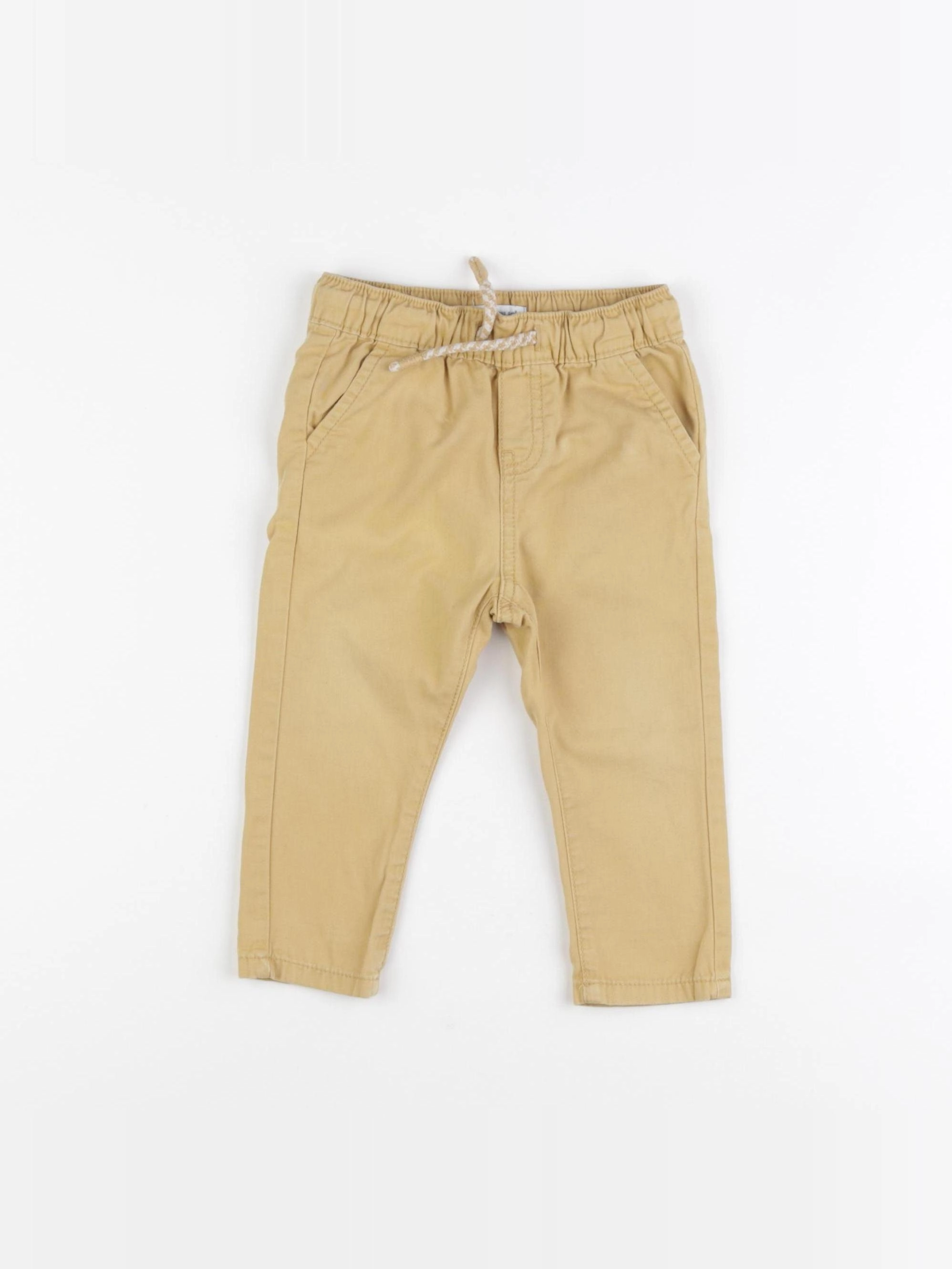 Vertbaudet - pantalon jaune - 9 mois