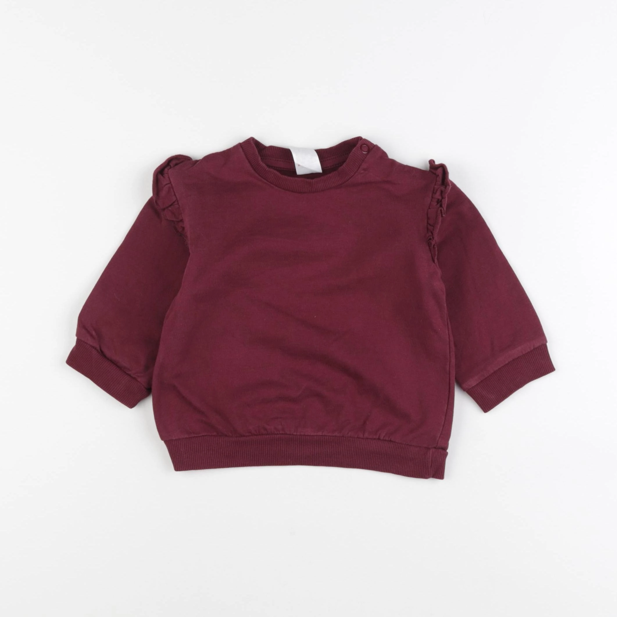 H&M - sweat rouge - 6/9 mois