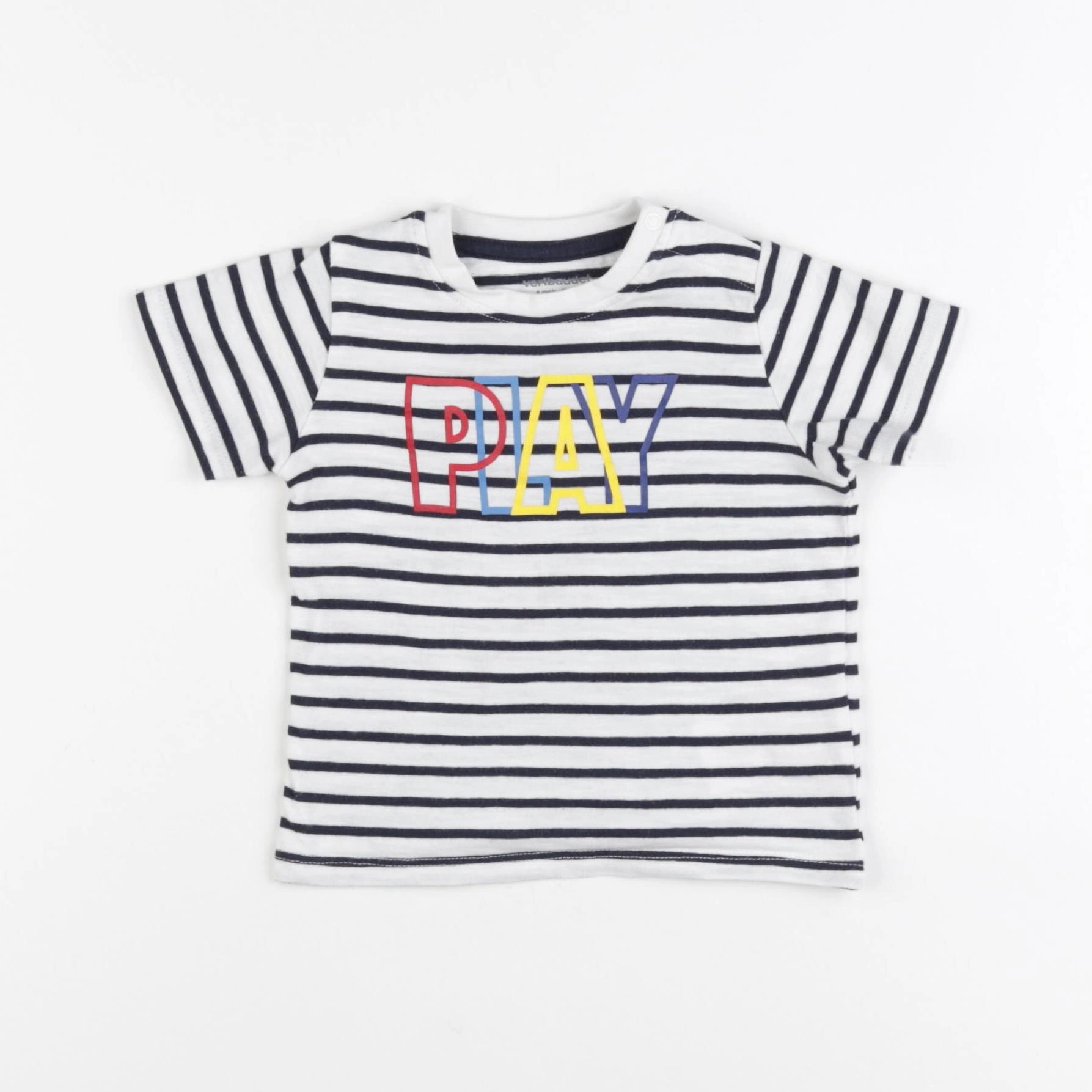 Vertbaudet - tee-shirt blanc - 6 mois