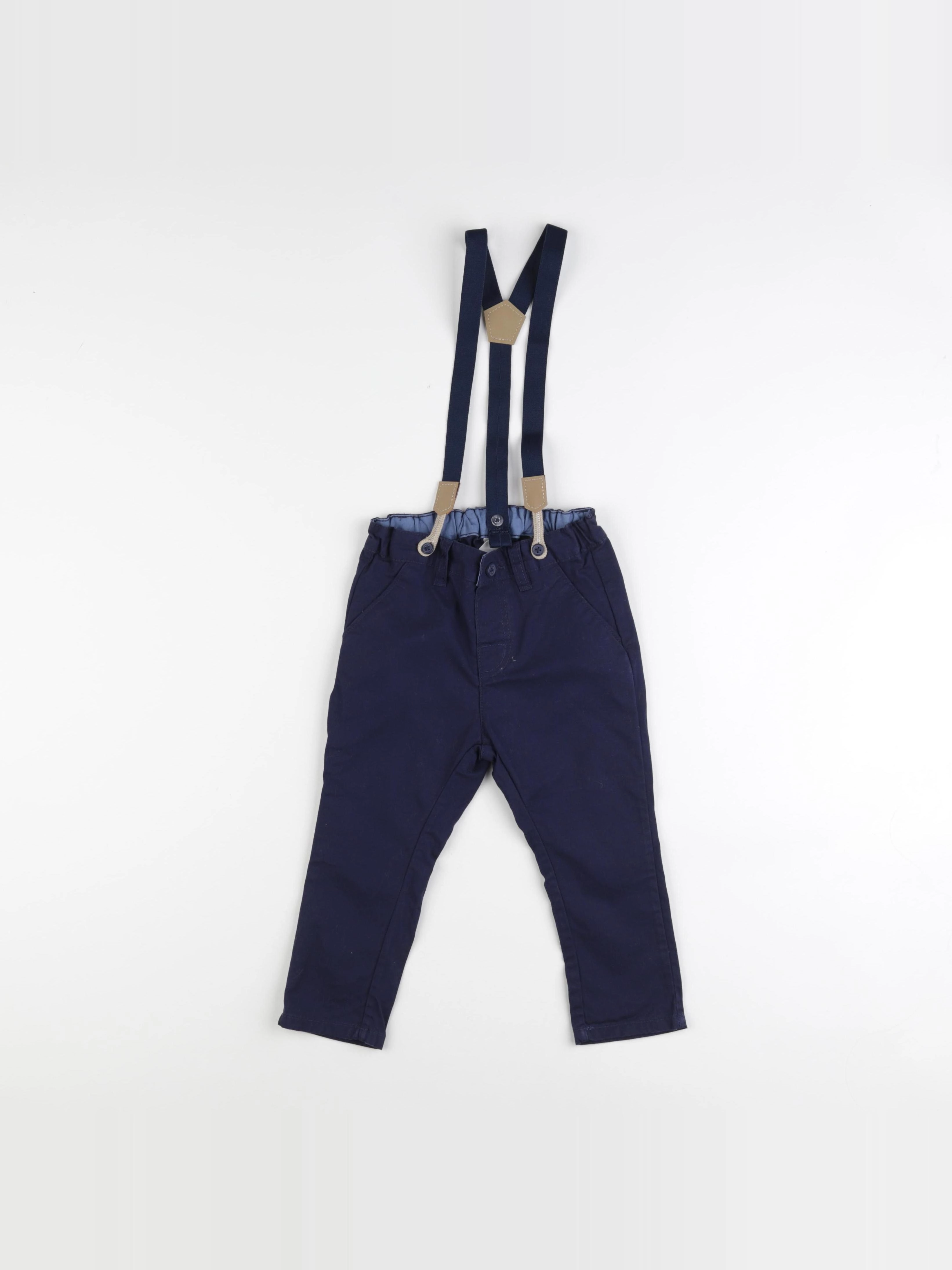 H&M - pantalon bleu - 18/24 mois