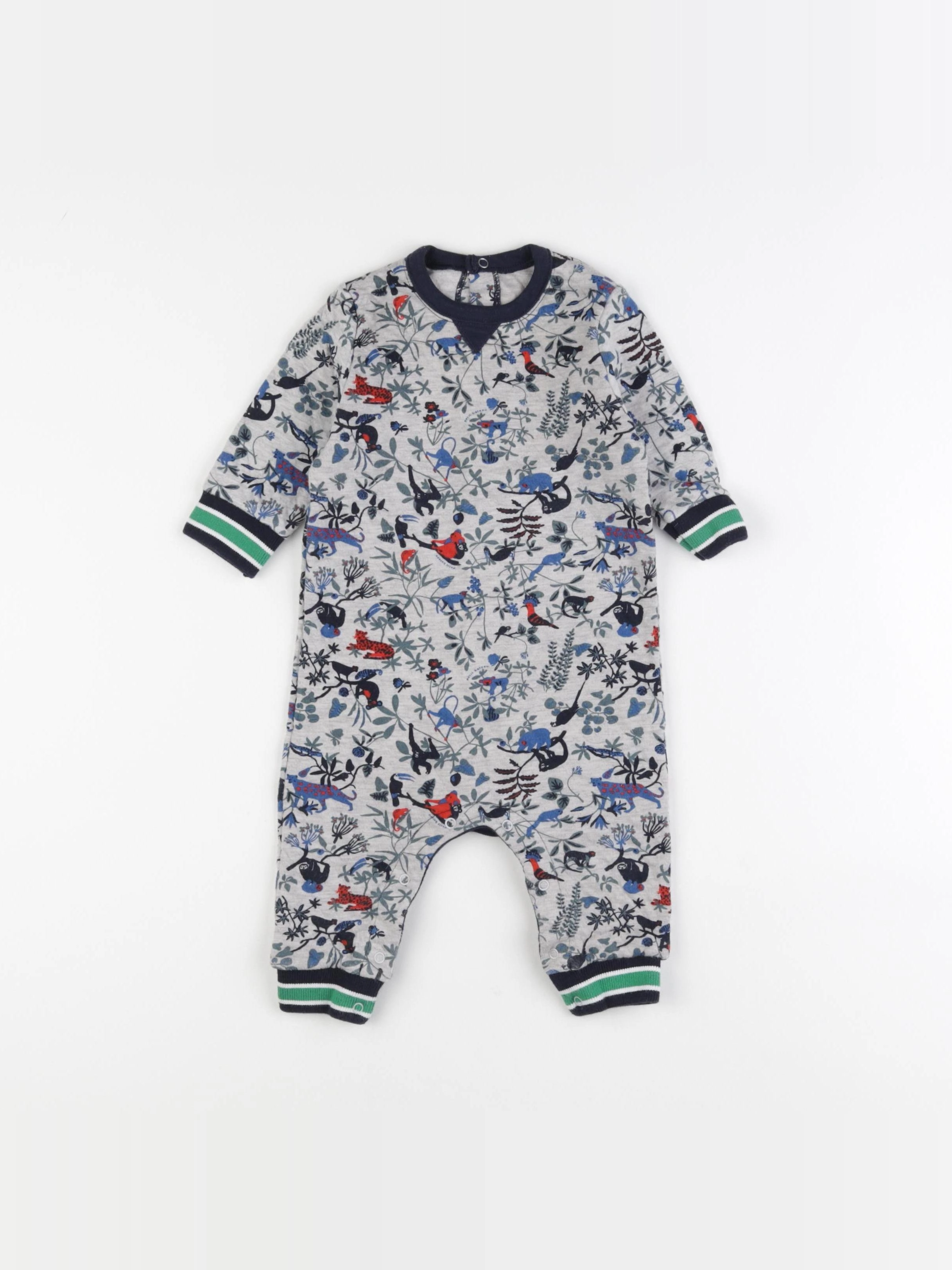 Petit Bateau - combinaison gris - 6 mois
