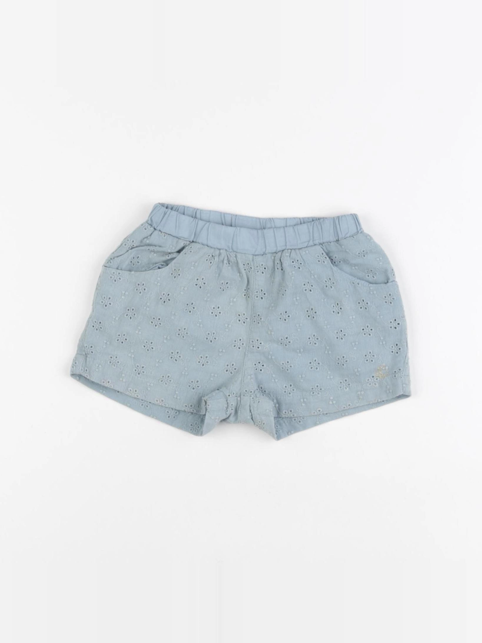 Petit Bateau - short bleu - 24 mois