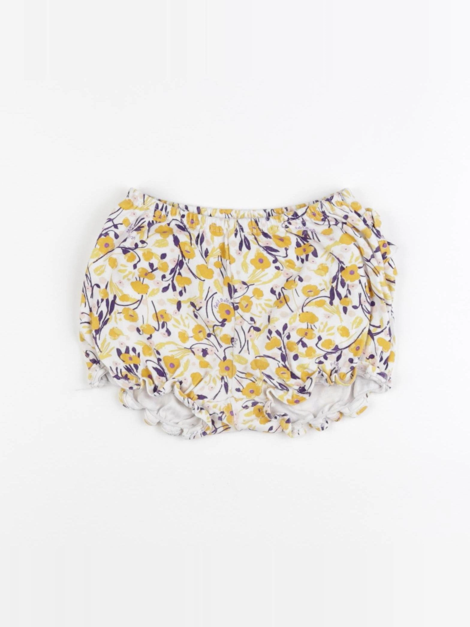 Petit Bateau - bloomer volants au dos blanc - 18 mois