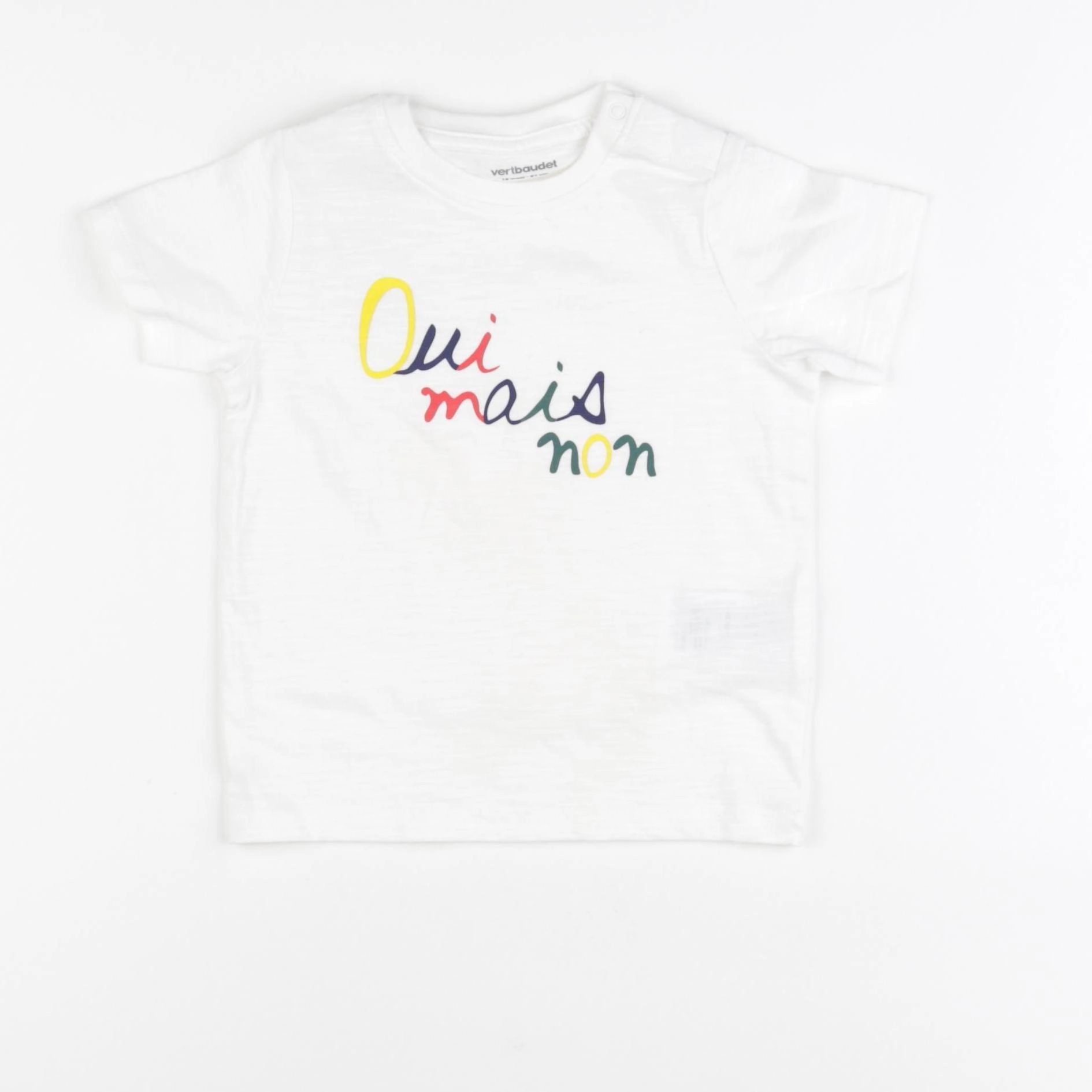 Vertbaudet - tee-shirt blanc - 18 mois
