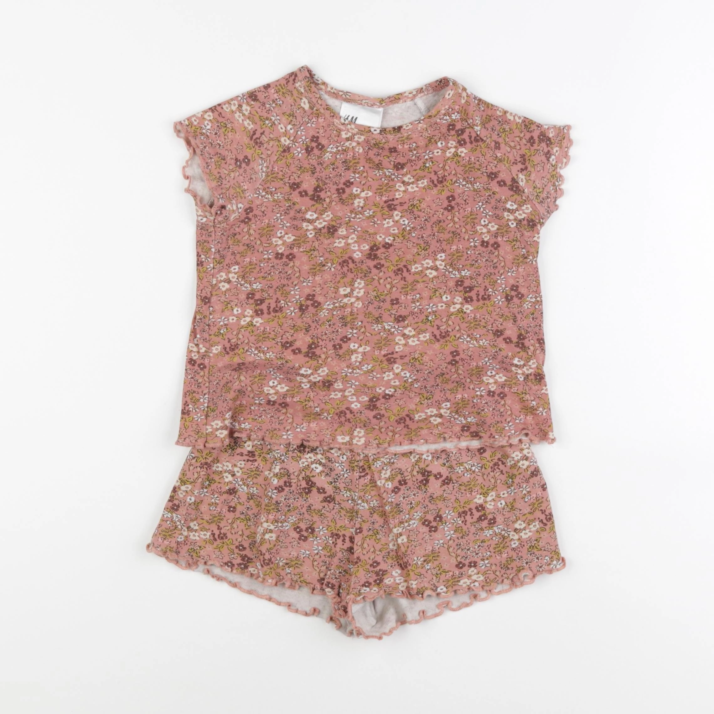 H&M - pyjama coton rose - 2/4 ans