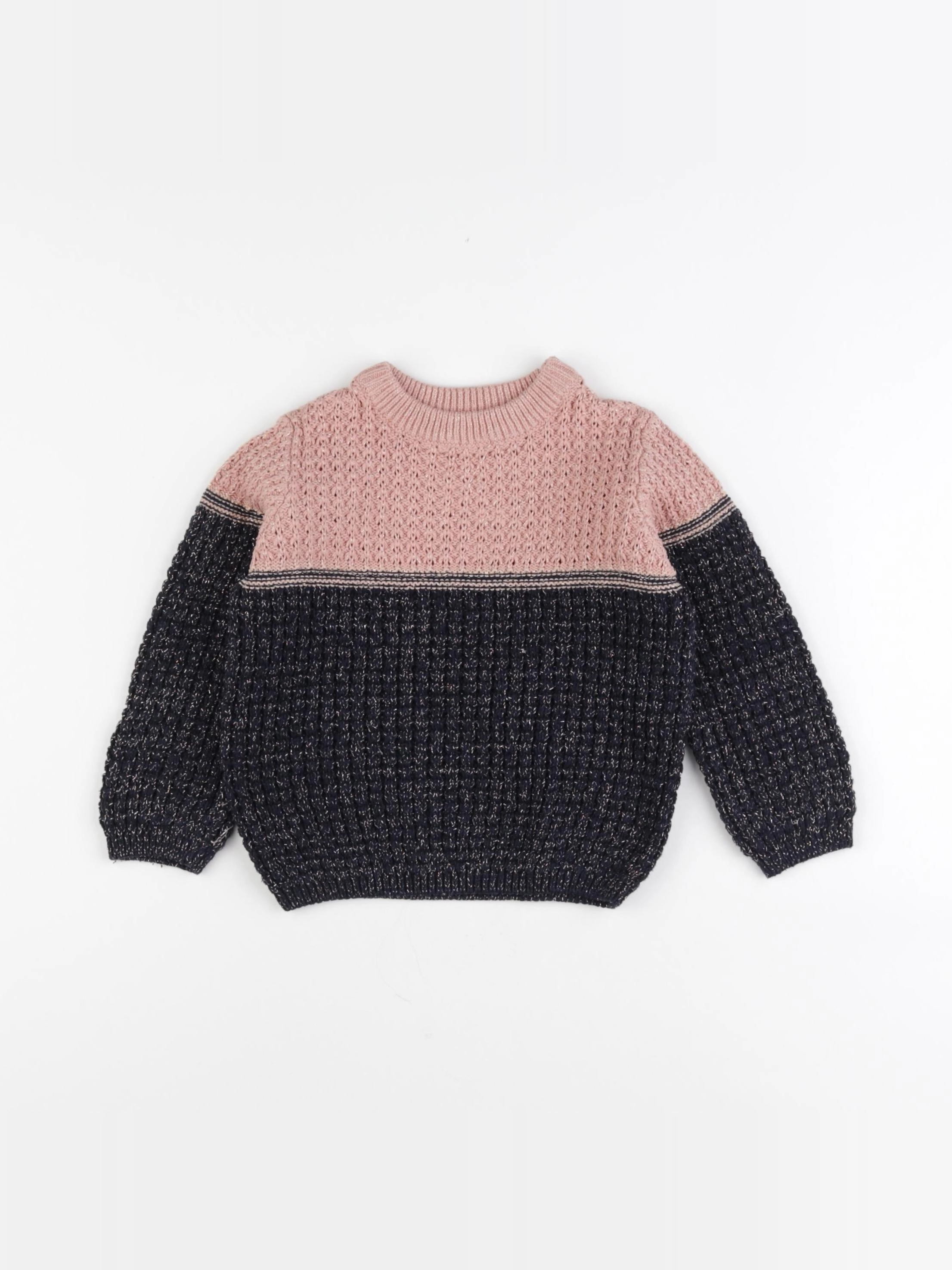 Little Cigogne - pull rose, or - 2 ans