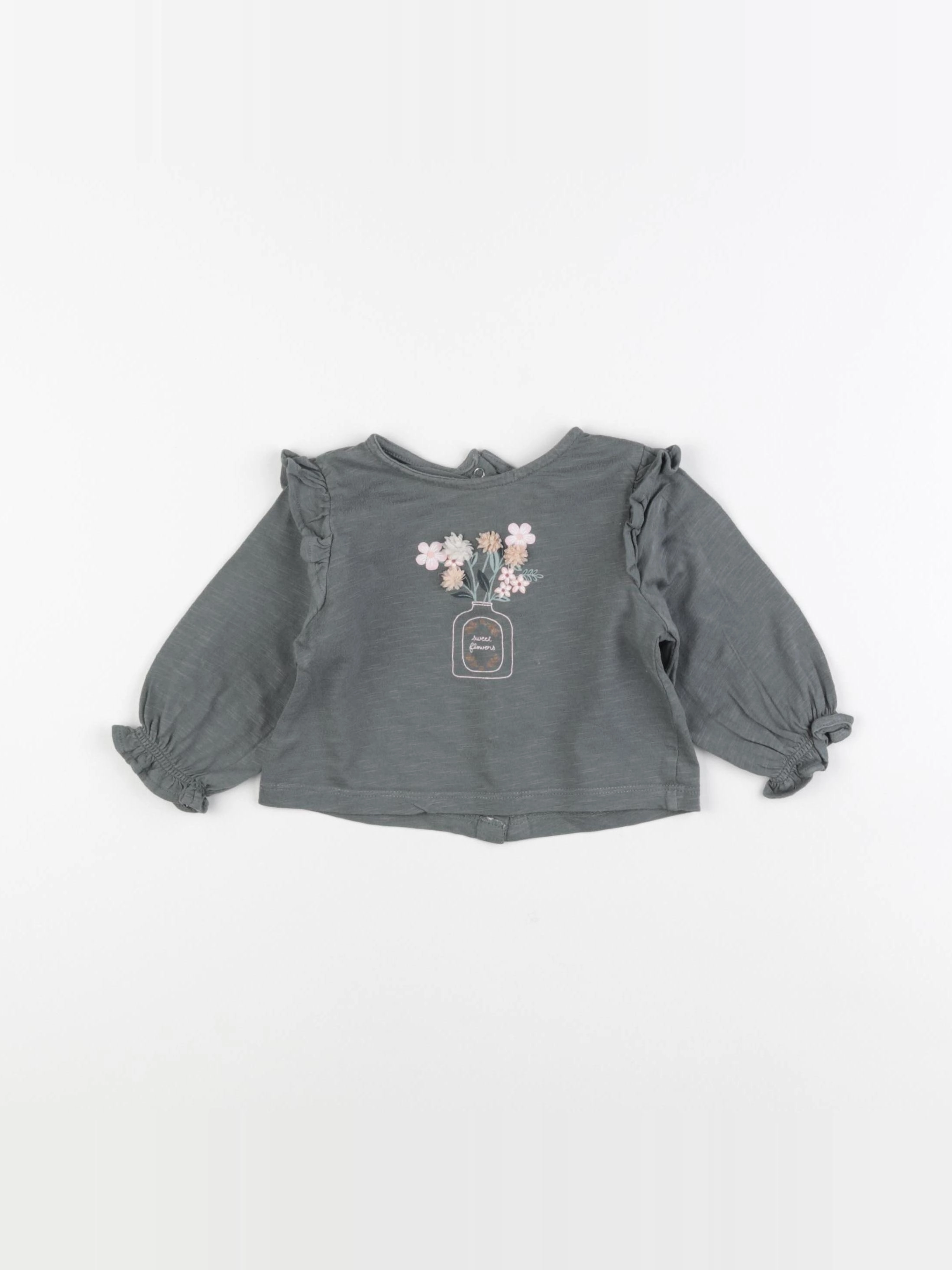 Vertbaudet - tee-shirt vert - 6 mois