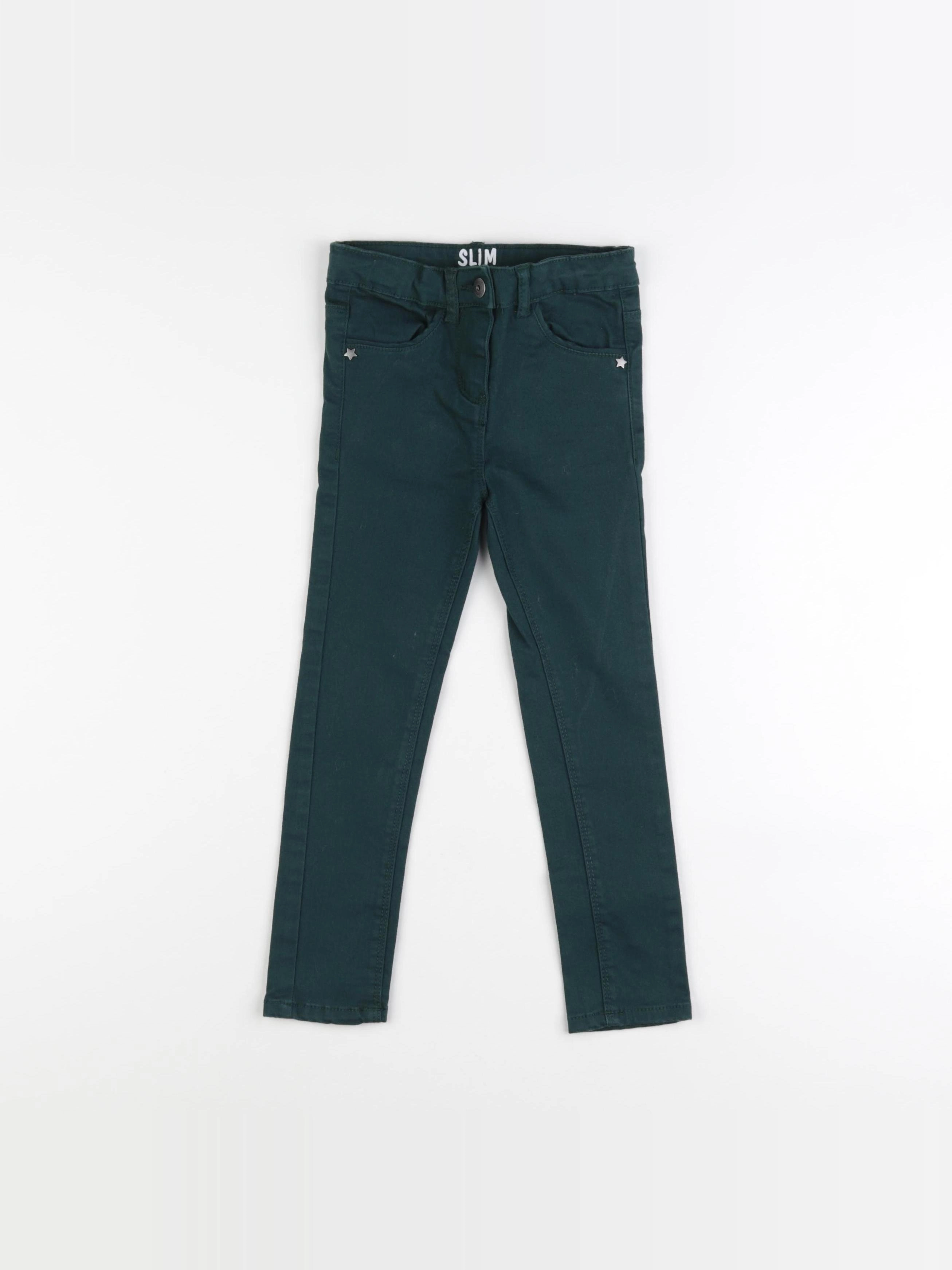 Vertbaudet - pantalon vert - 4 ans