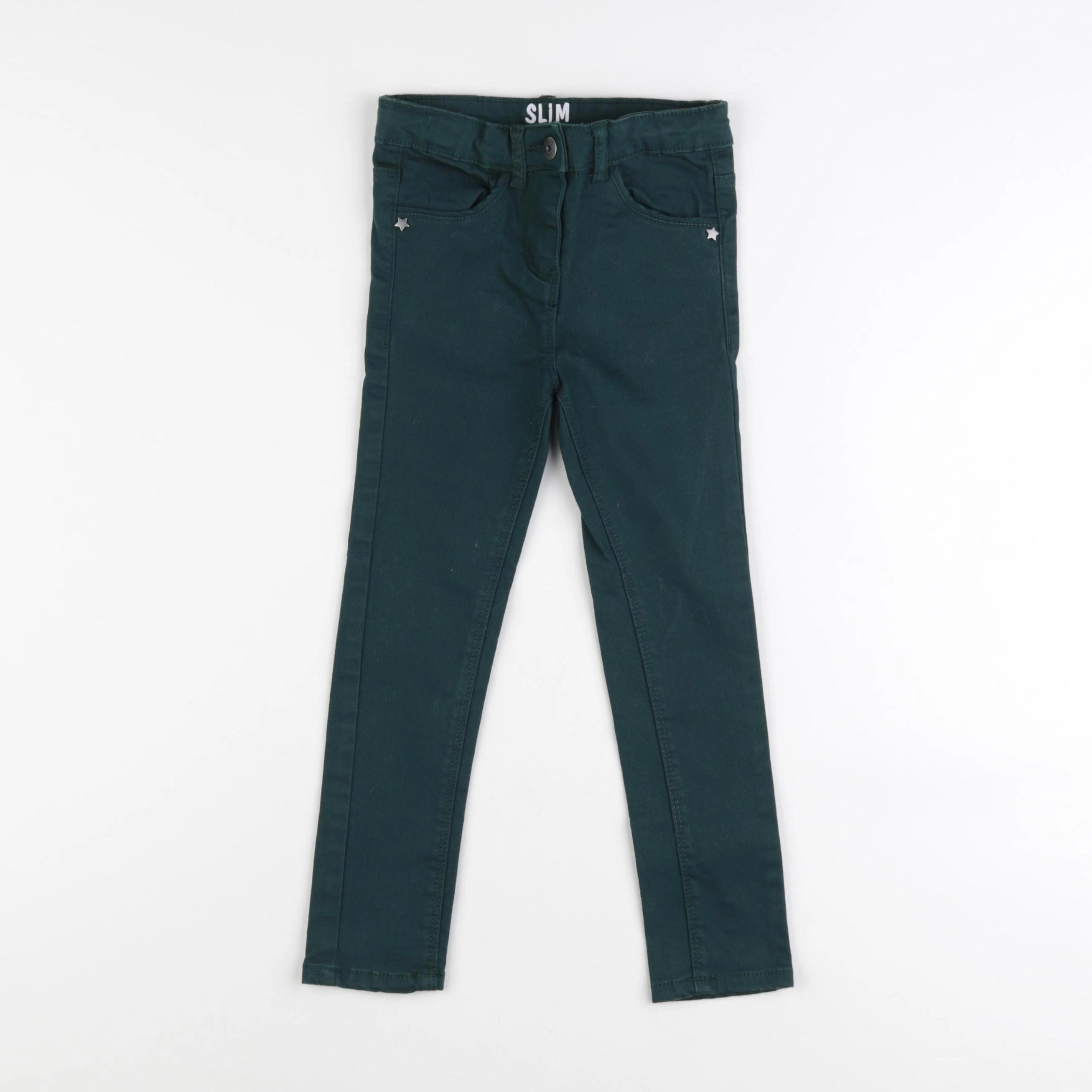 Vertbaudet - pantalon vert - 4 ans