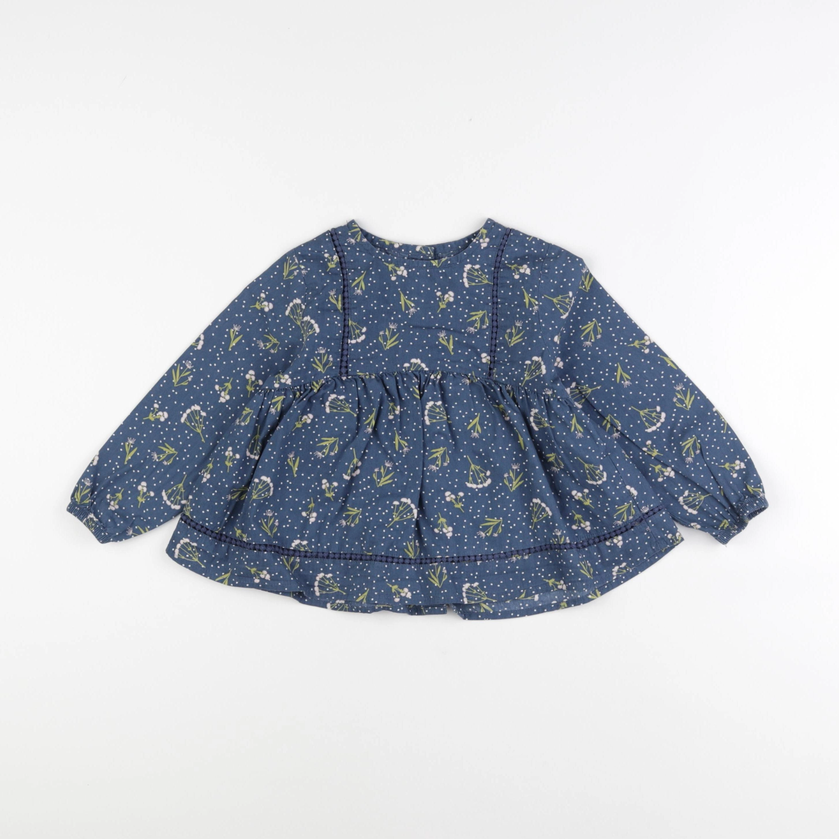 Vertbaudet - blouse bleu - 3 ans