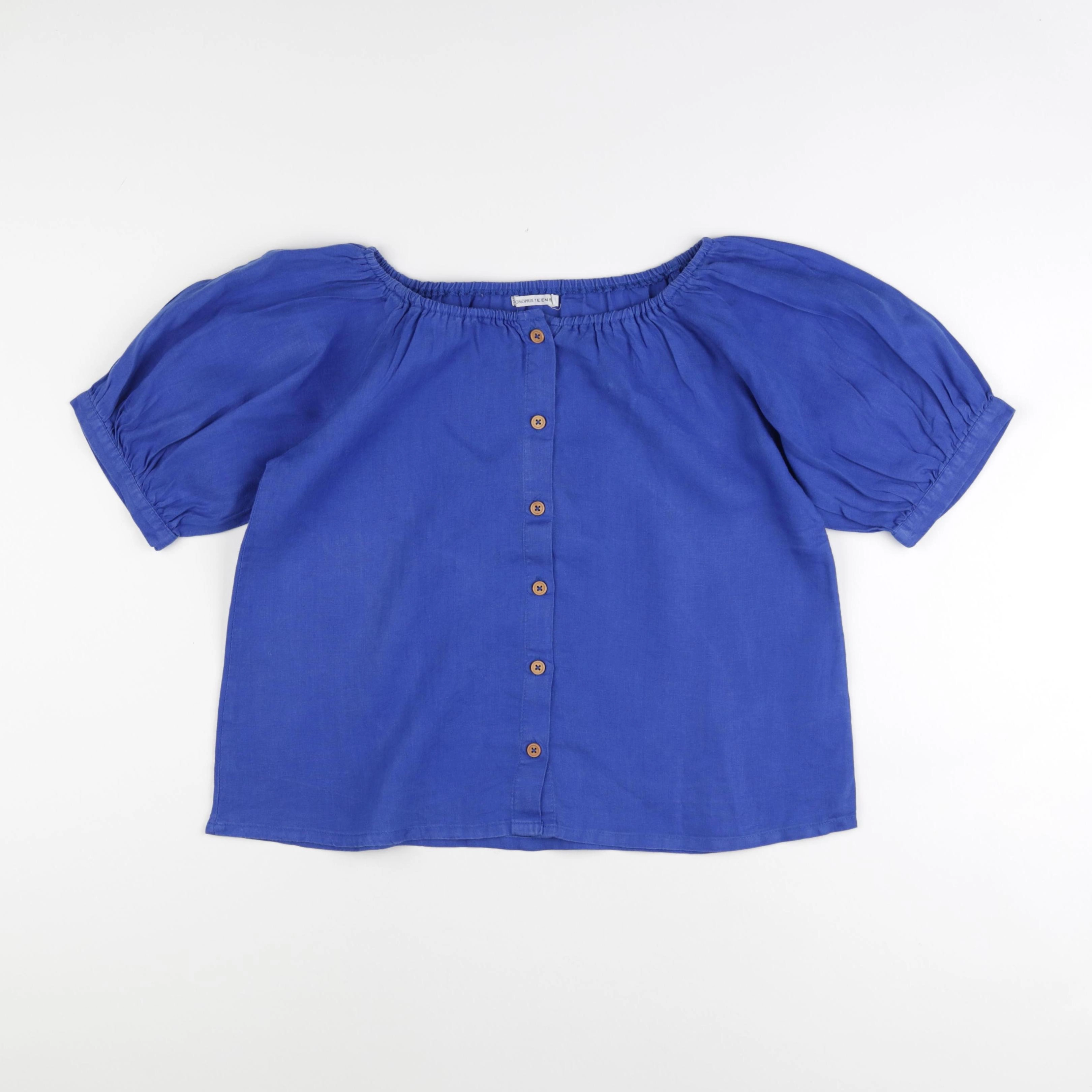 Monoprix - blouse bleu - 12 ans