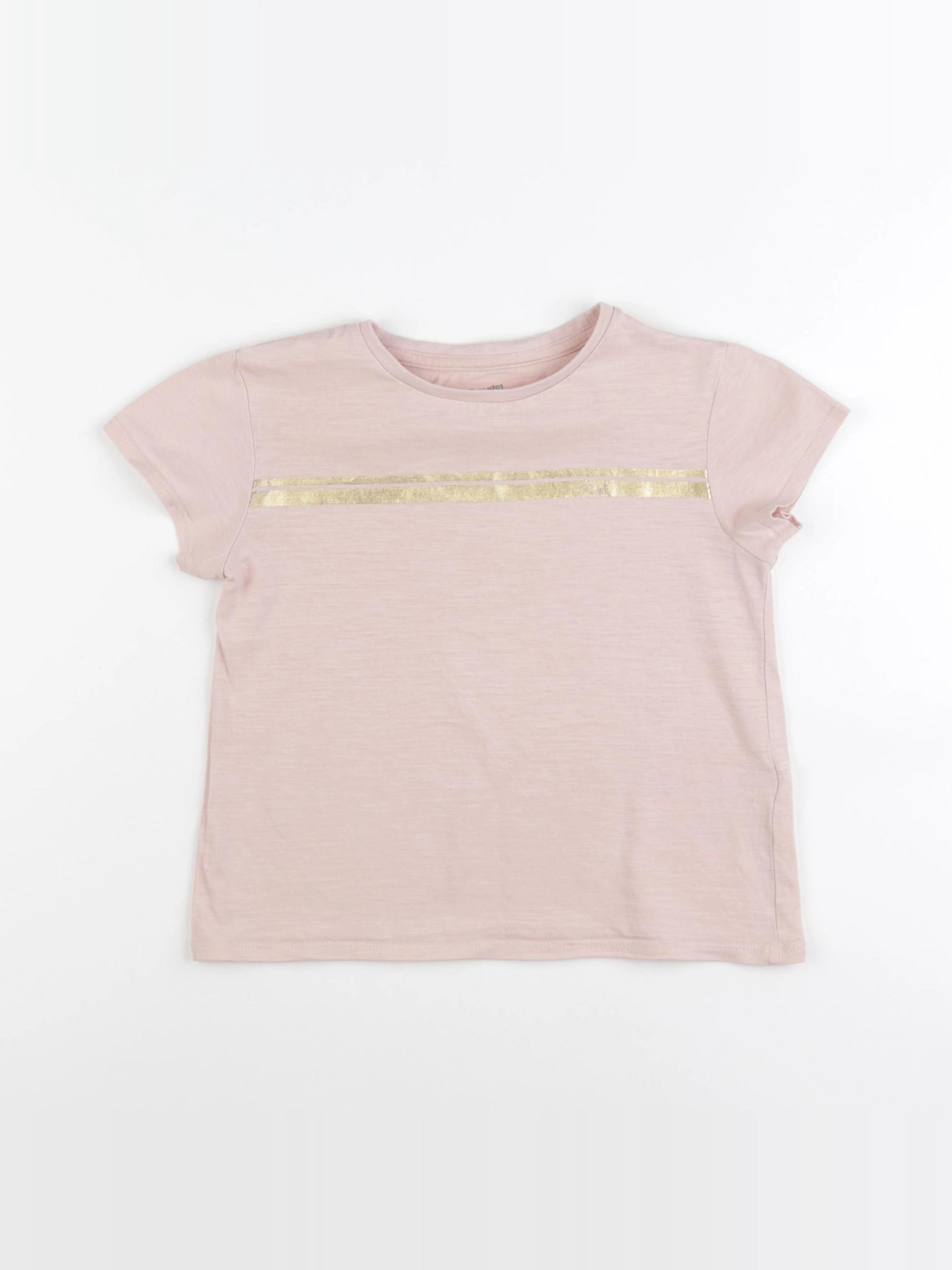 Vertbaudet - tee-shirt rose, or - 6 ans
