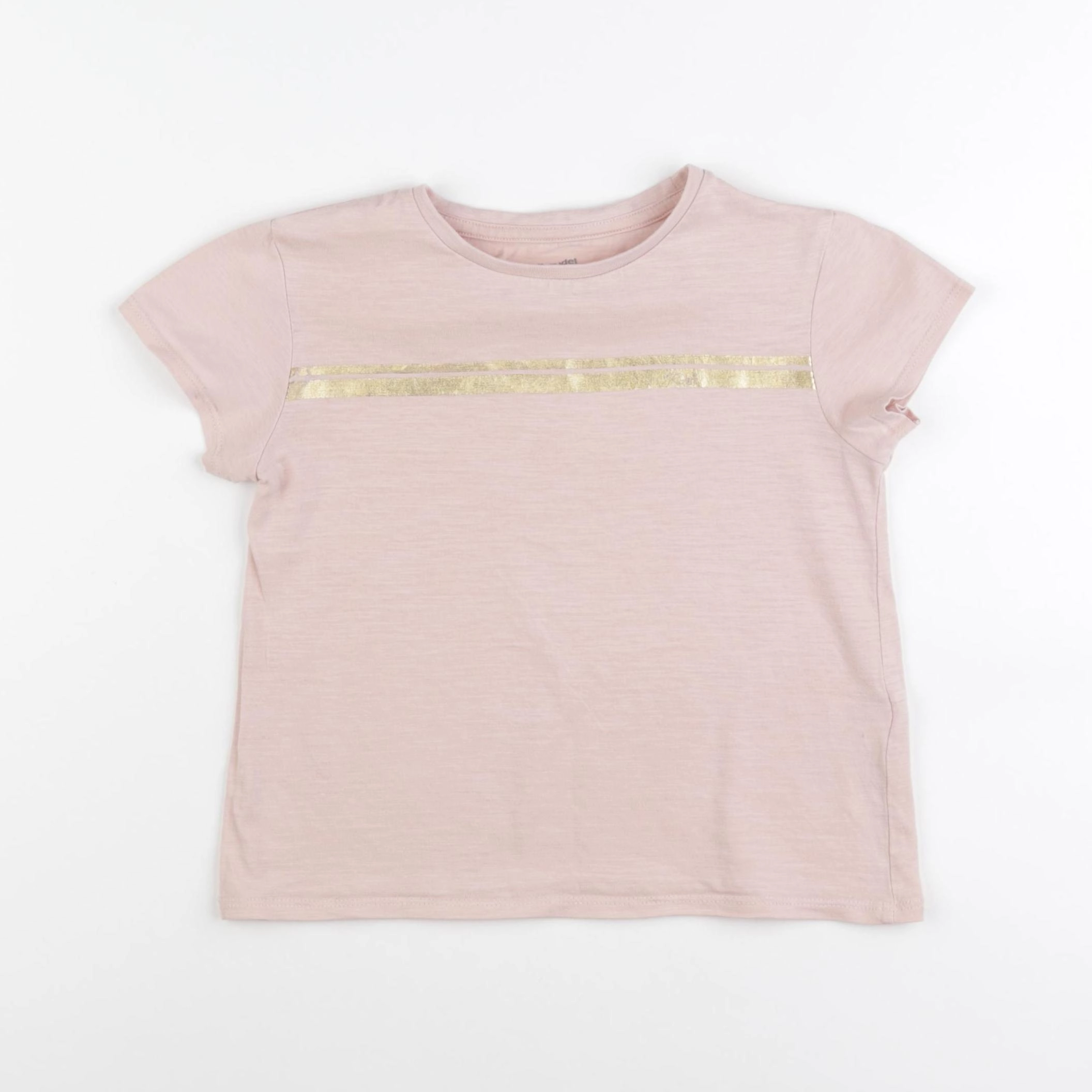 Vertbaudet - tee-shirt rose, or - 6 ans