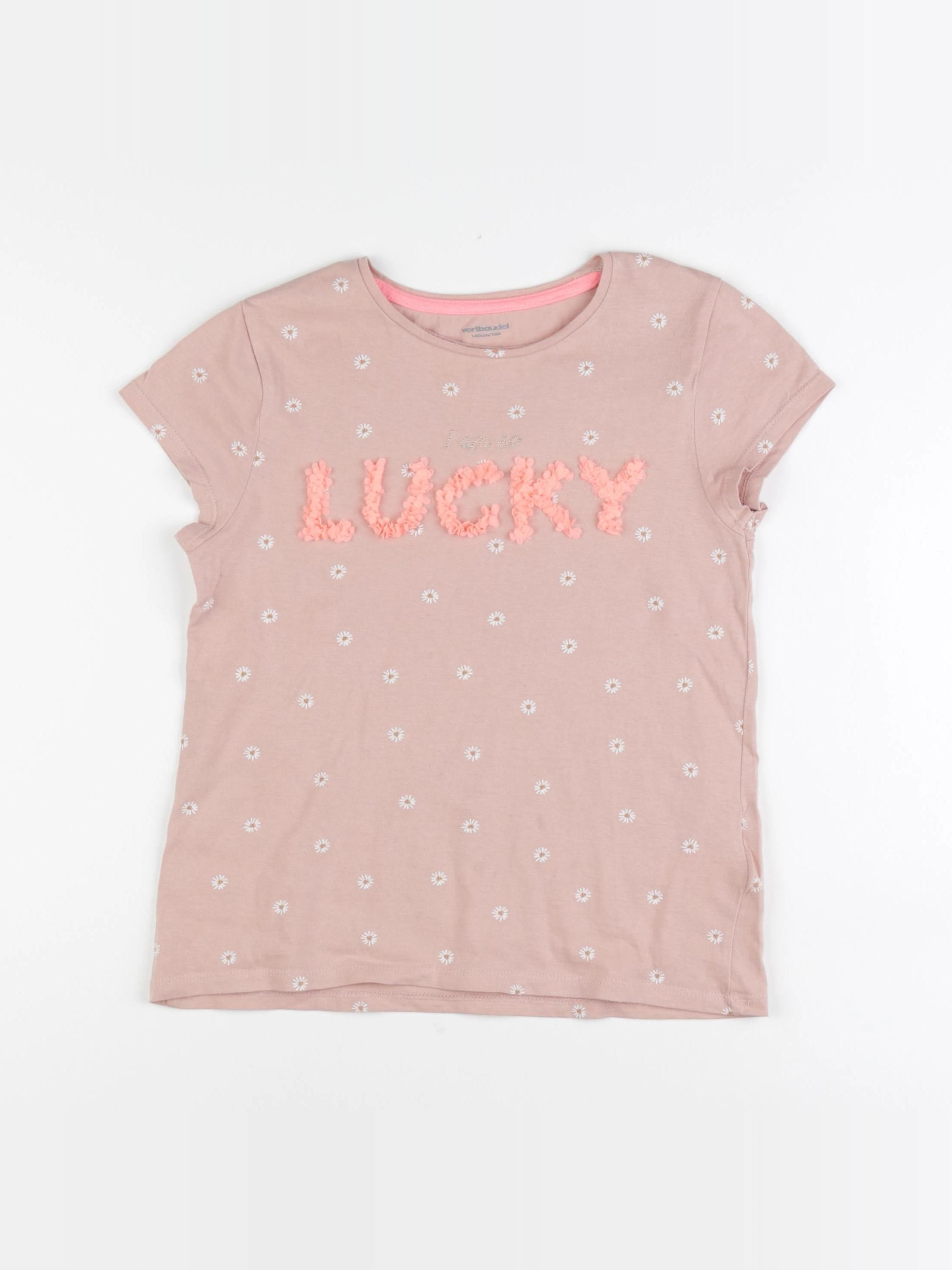 Vertbaudet - tee-shirt rose - 10 ans