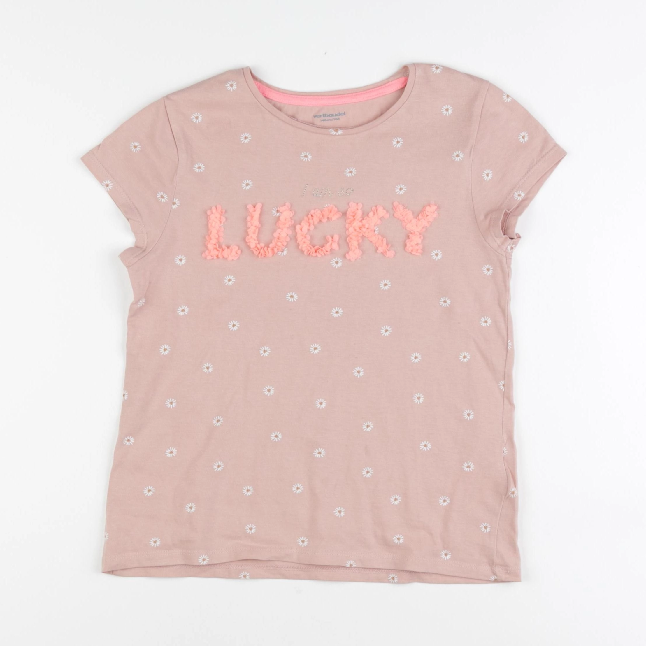 Vertbaudet - tee-shirt rose - 10 ans