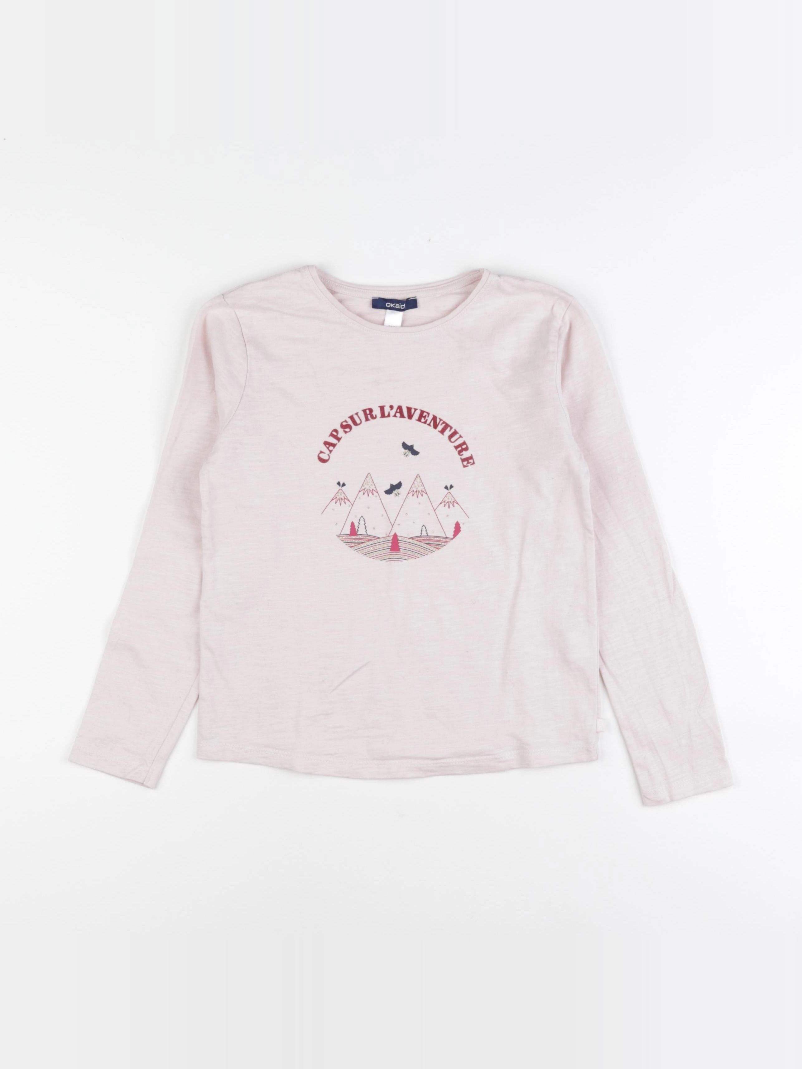 Okaidi - tee-shirt rose - 8 ans
