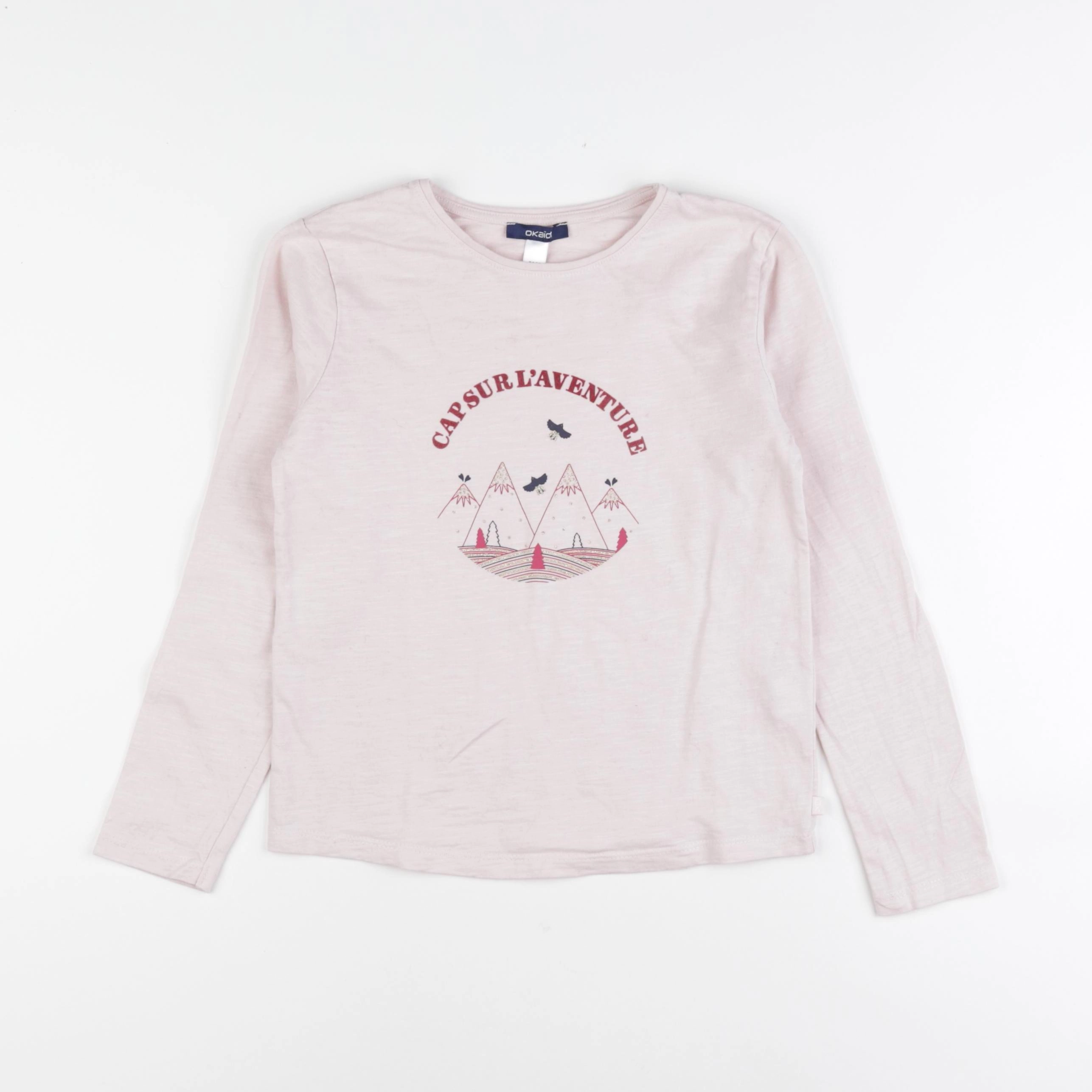 Okaidi - tee-shirt rose - 8 ans
