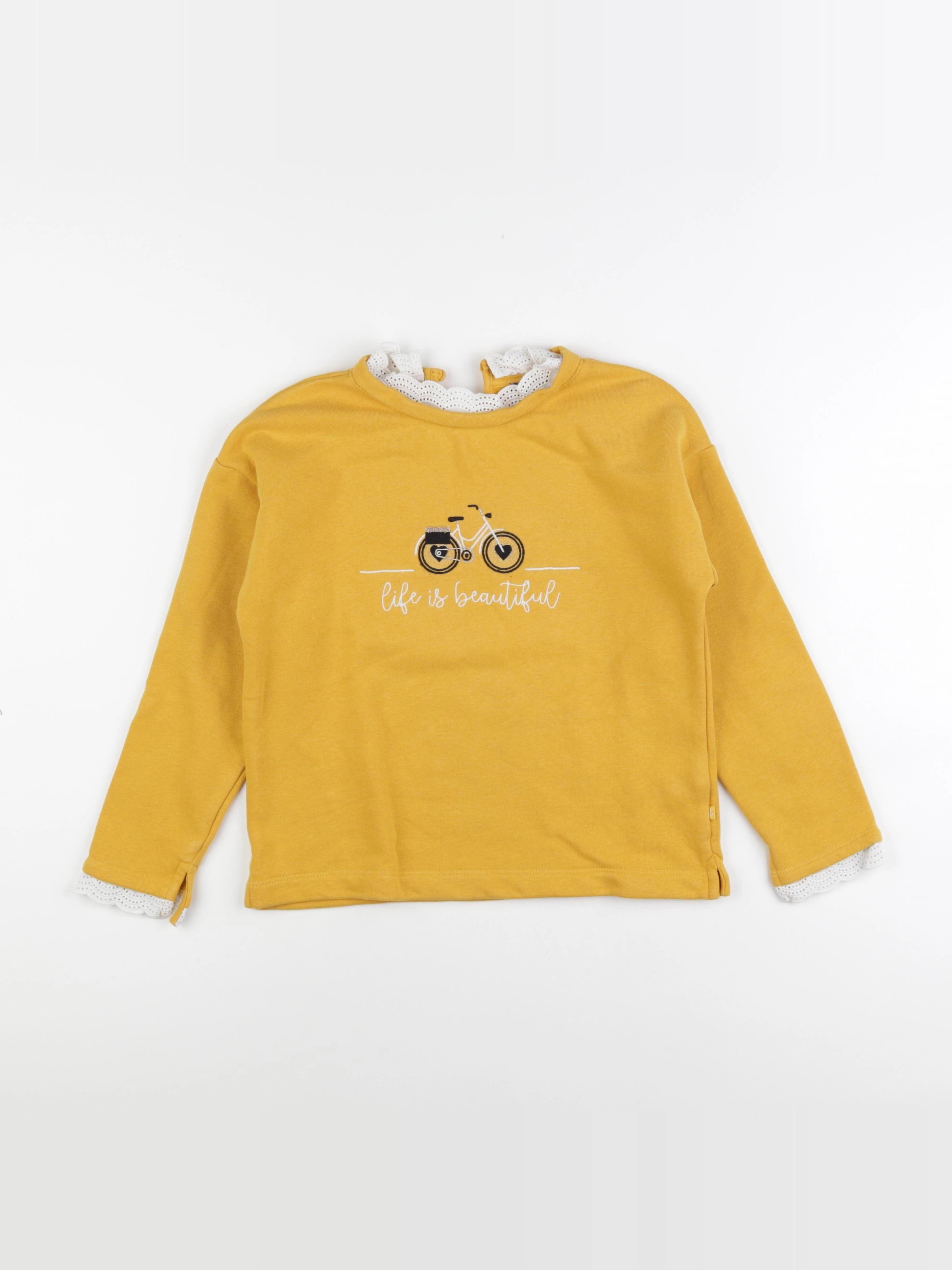 Okaidi - sweat jaune - 8 ans