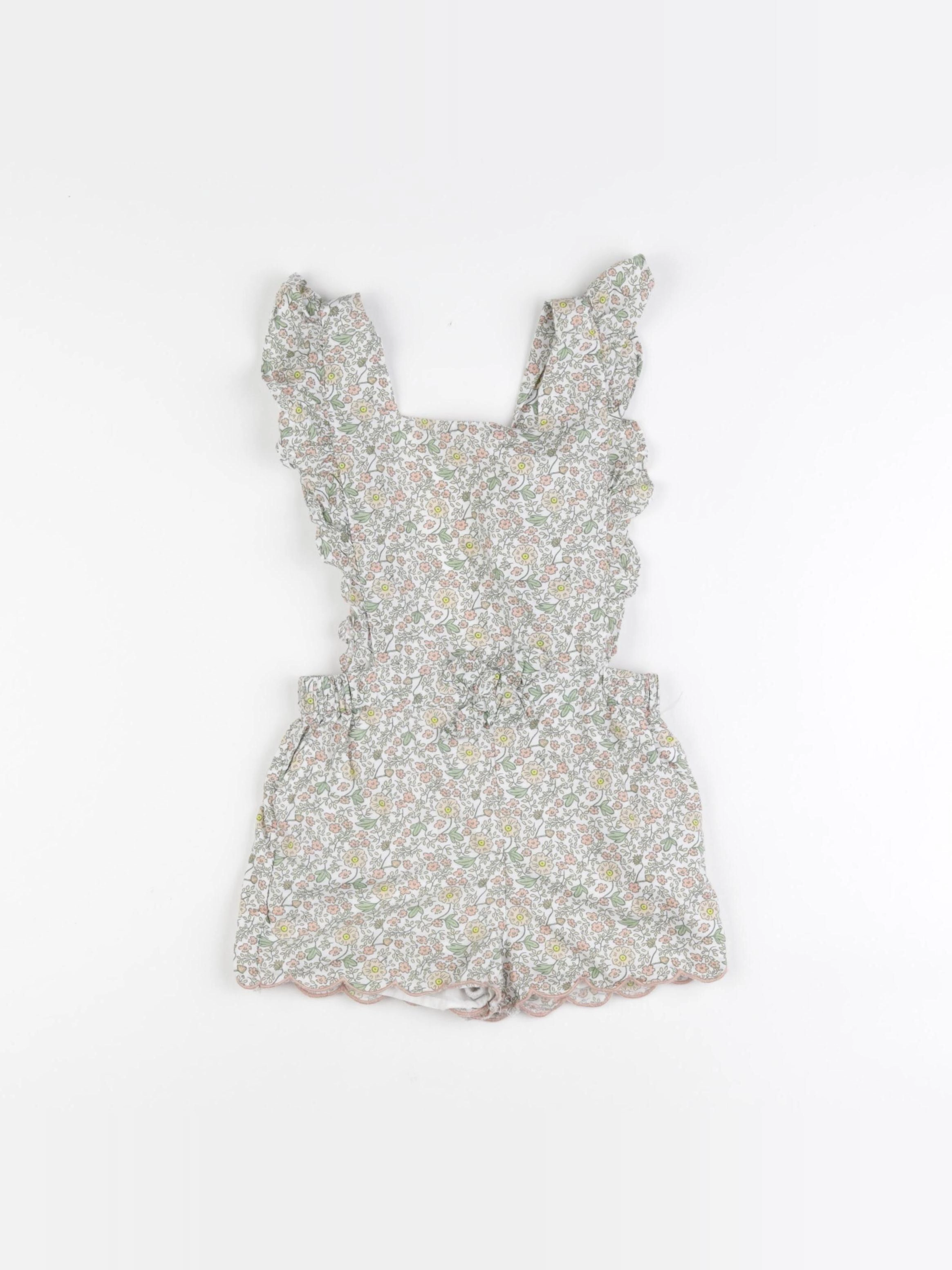 Vertbaudet - combinaison vert, blanc - 3 ans