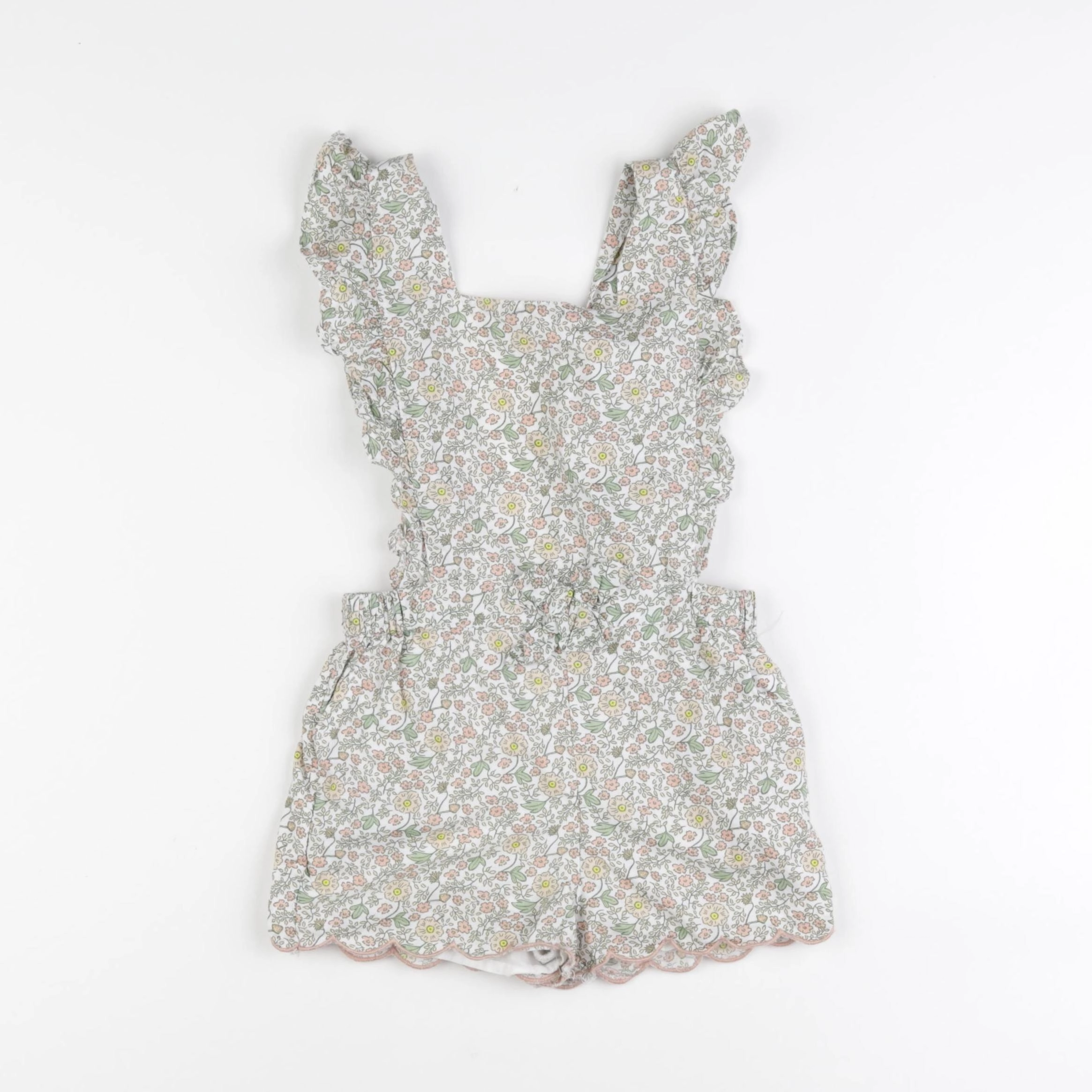 Vertbaudet - combinaison vert, blanc - 3 ans