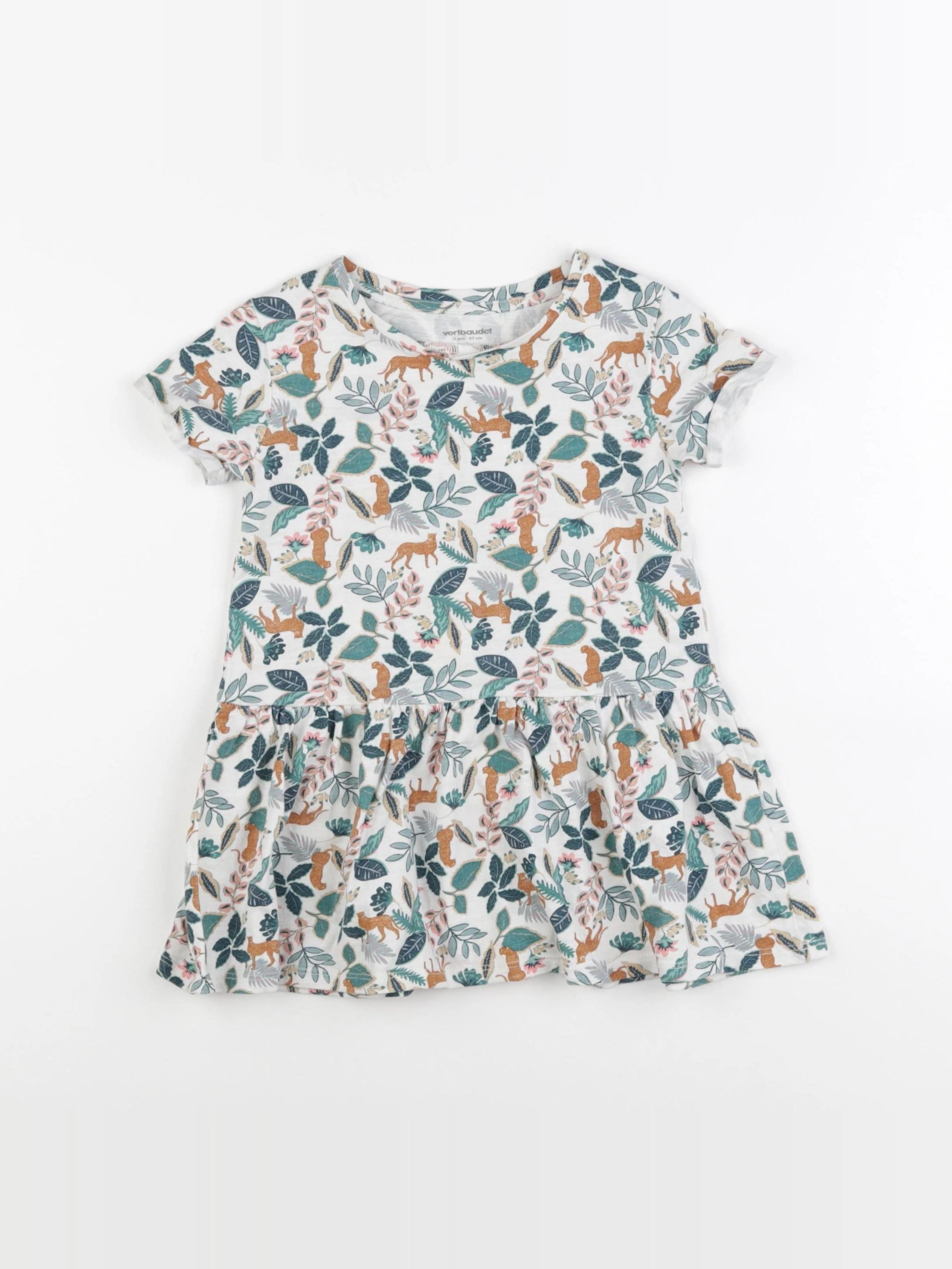 Vertbaudet - robe multicolore - 3 ans
